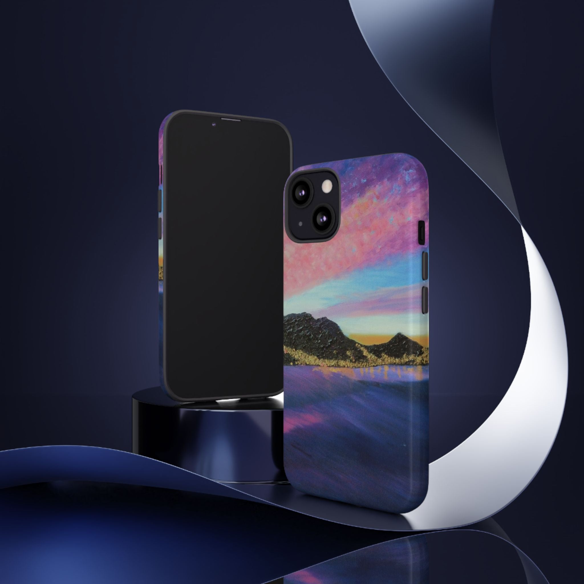 Sunset Mountain Landscape Phone Case — Colorful Sky Tough Case