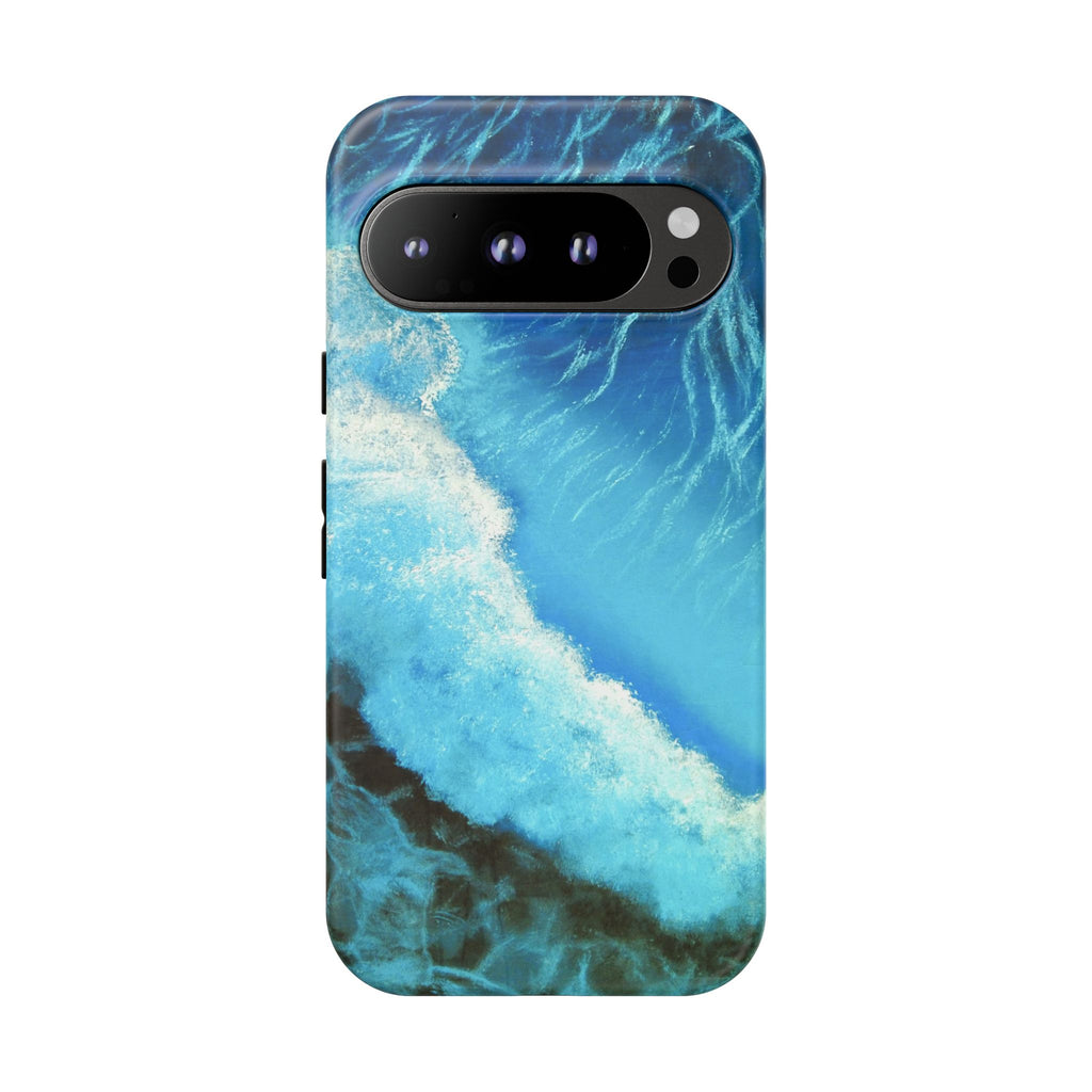 Ocean Wave Tough Phone Case — Blue Sea Water Protective Cover