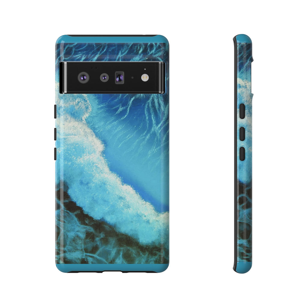 Ocean Wave Tough Phone Case — Blue Sea Water Protective Cover