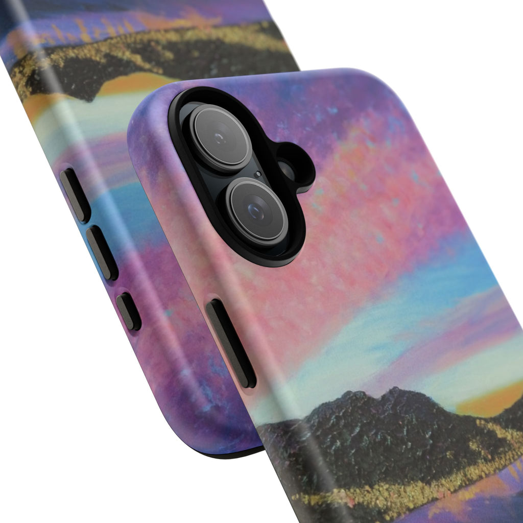 Sunset Mountain Landscape Phone Case — Colorful Sky Tough Case