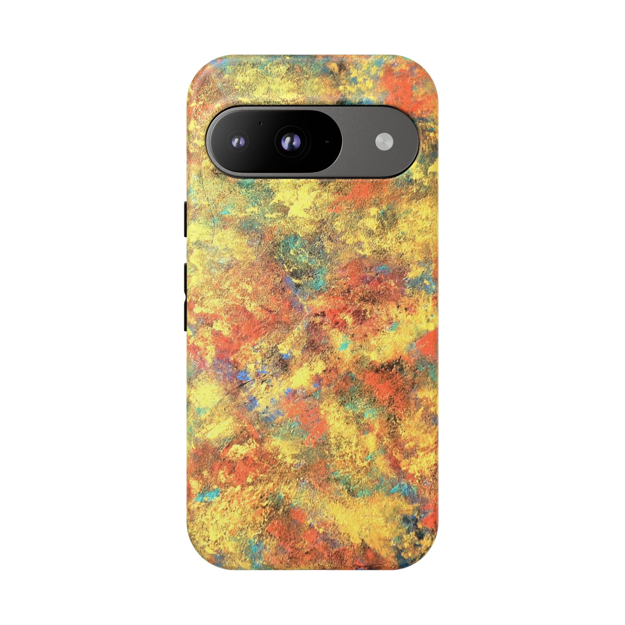 Abstract Autumn Marble Phone Case — Protective iPhone Cover with Warm Fall Colors