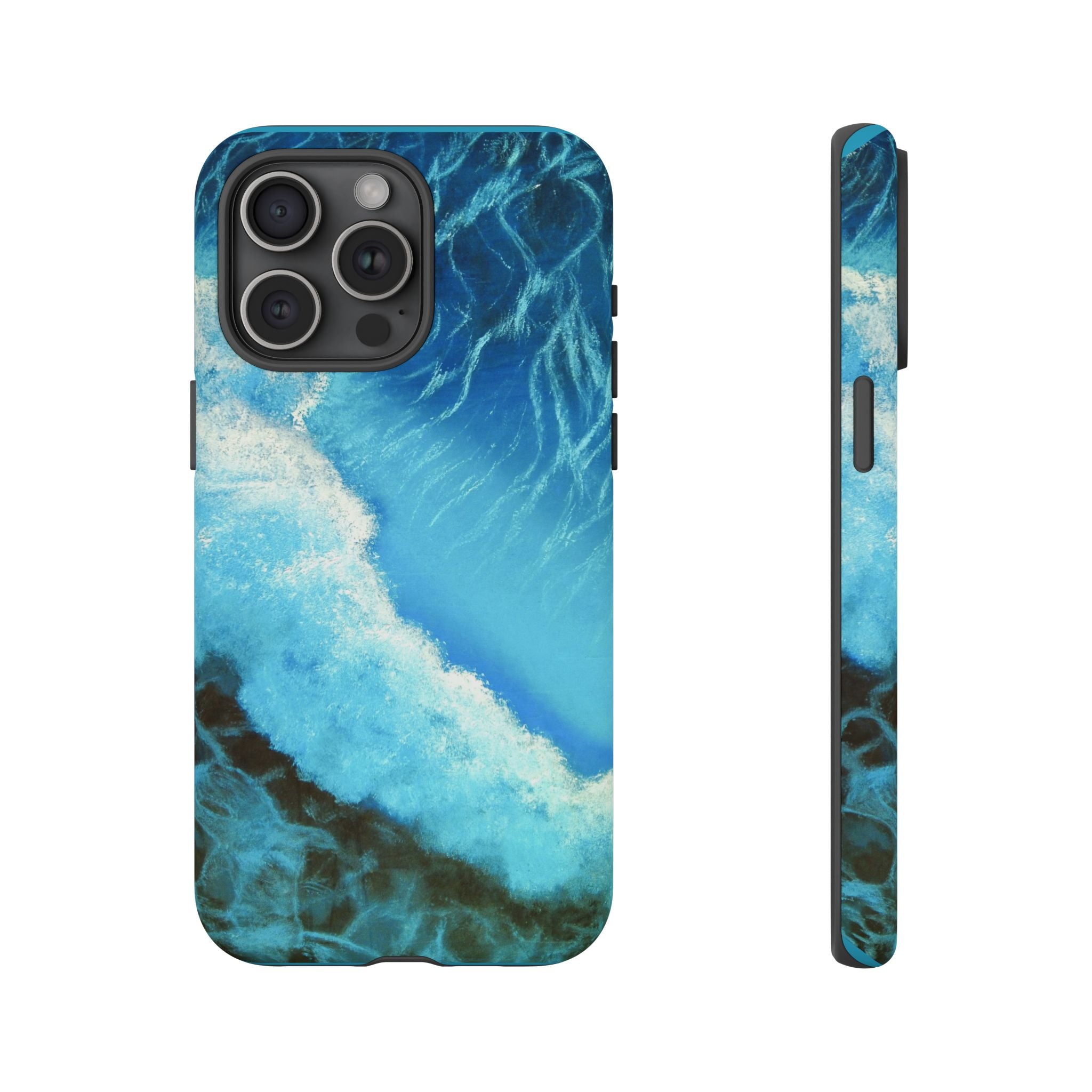 Ocean Wave Tough Phone Case — Blue Sea Water Protective Cover