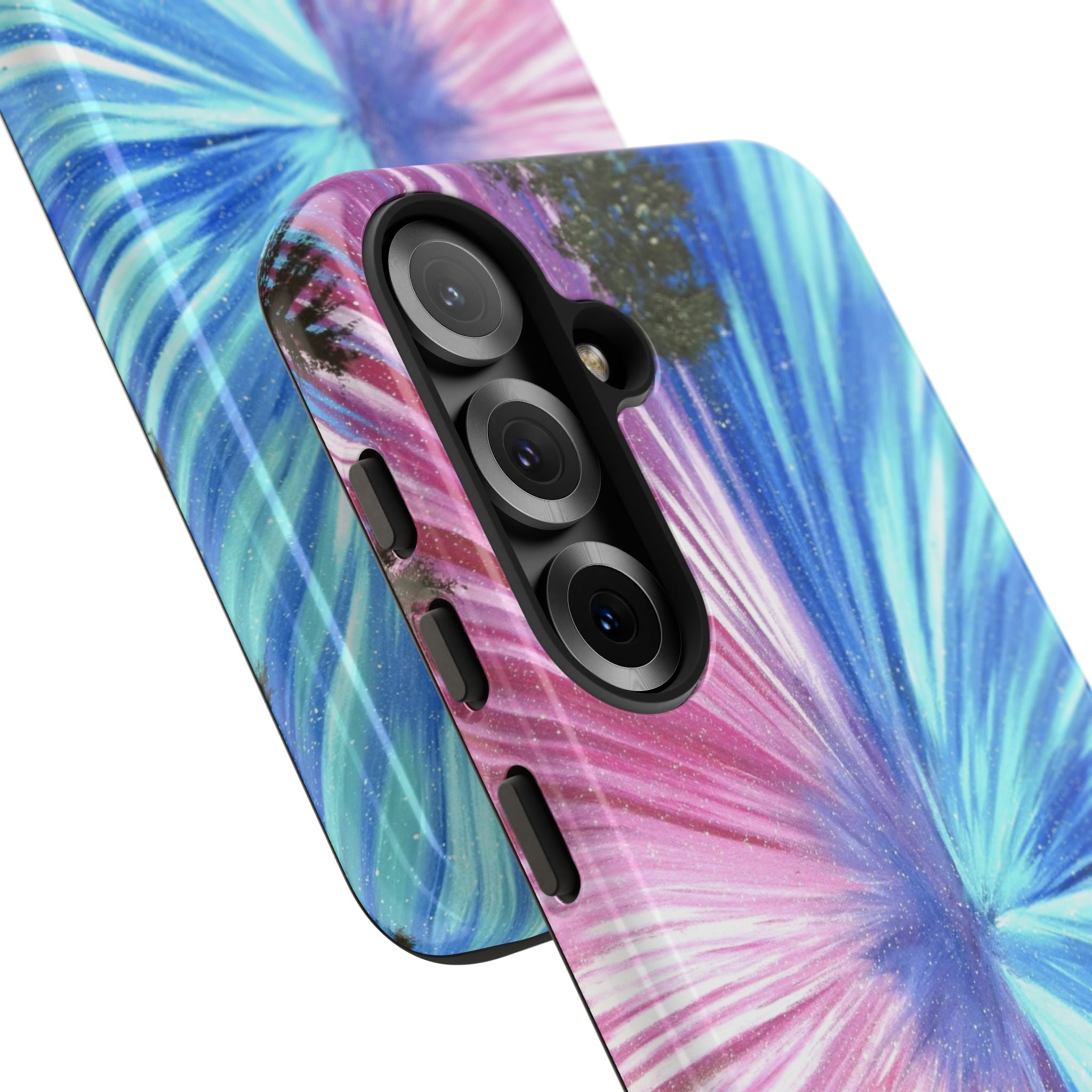 Phone Case — Pink & Blue Burst Tough Protective Case