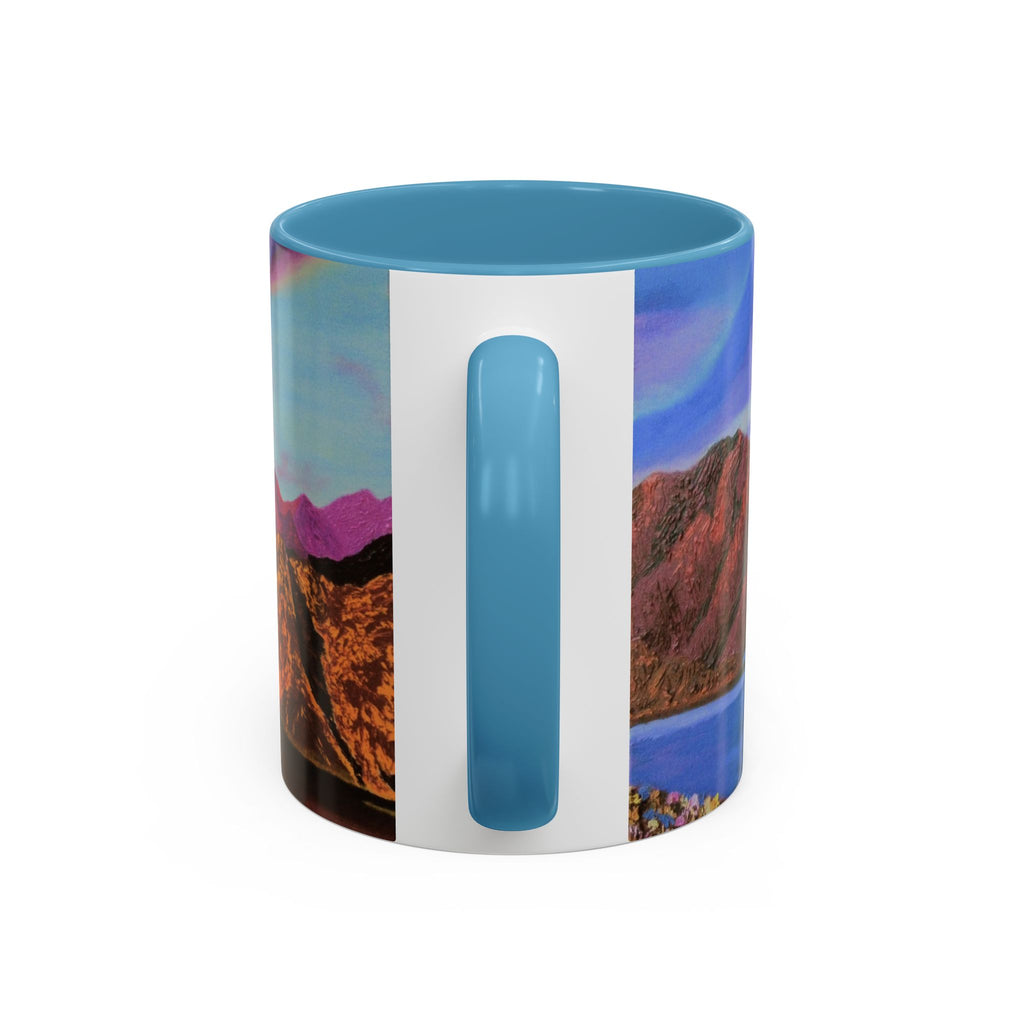 Scenic Mountain Lake Accent Coffee Mug