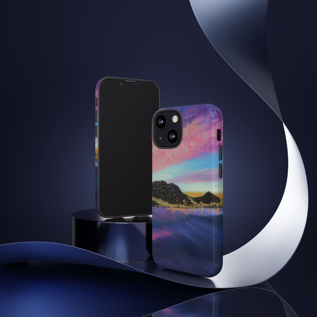 Sunset Mountain Landscape Phone Case — Colorful Sky Tough Case