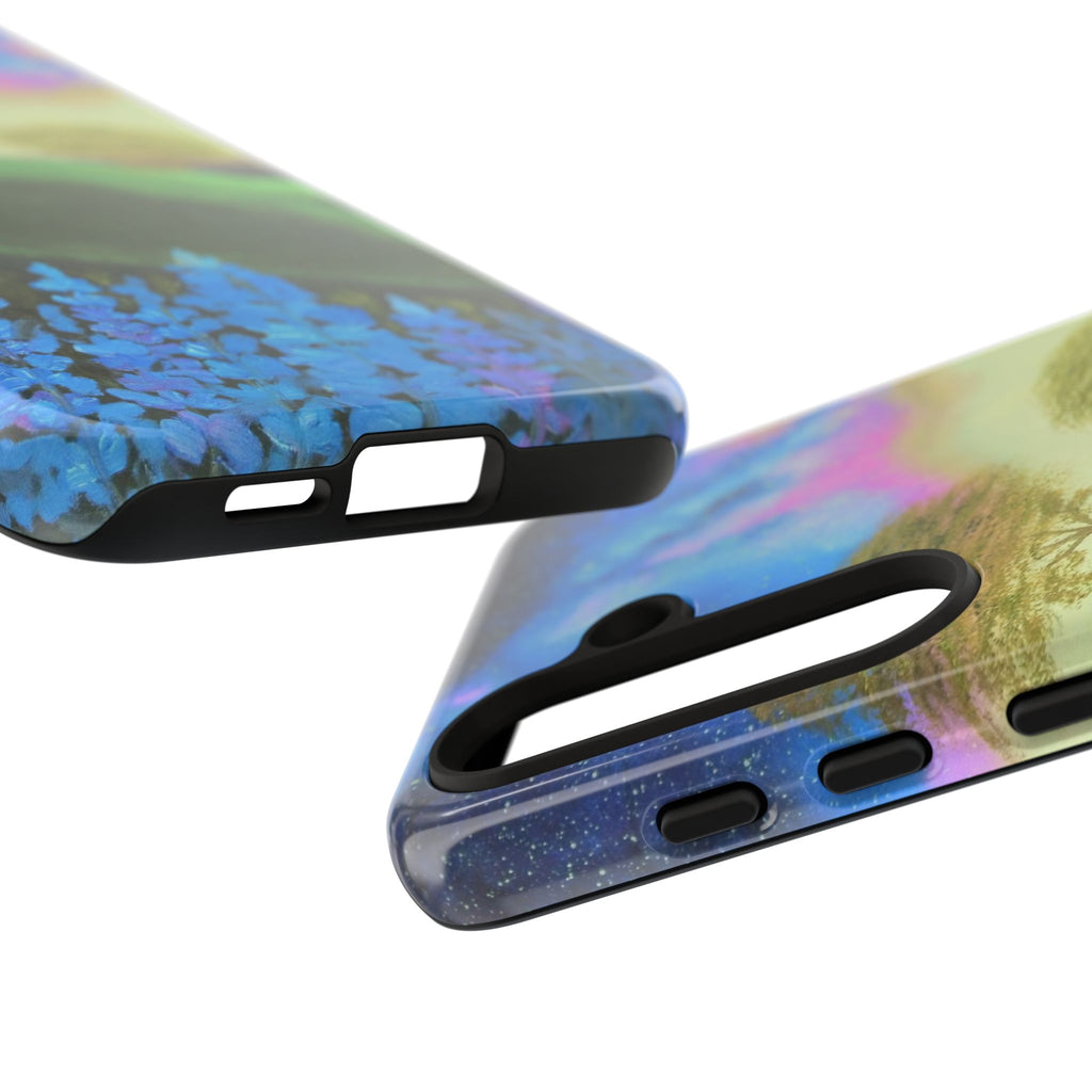 Aurora Nightscape Phone Case — Galaxy Meadow Protective Case