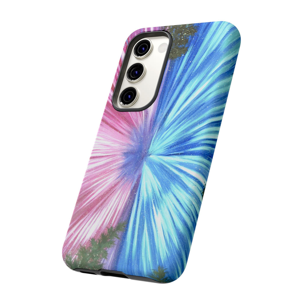 Phone Case — Pink & Blue Burst Tough Protective Case