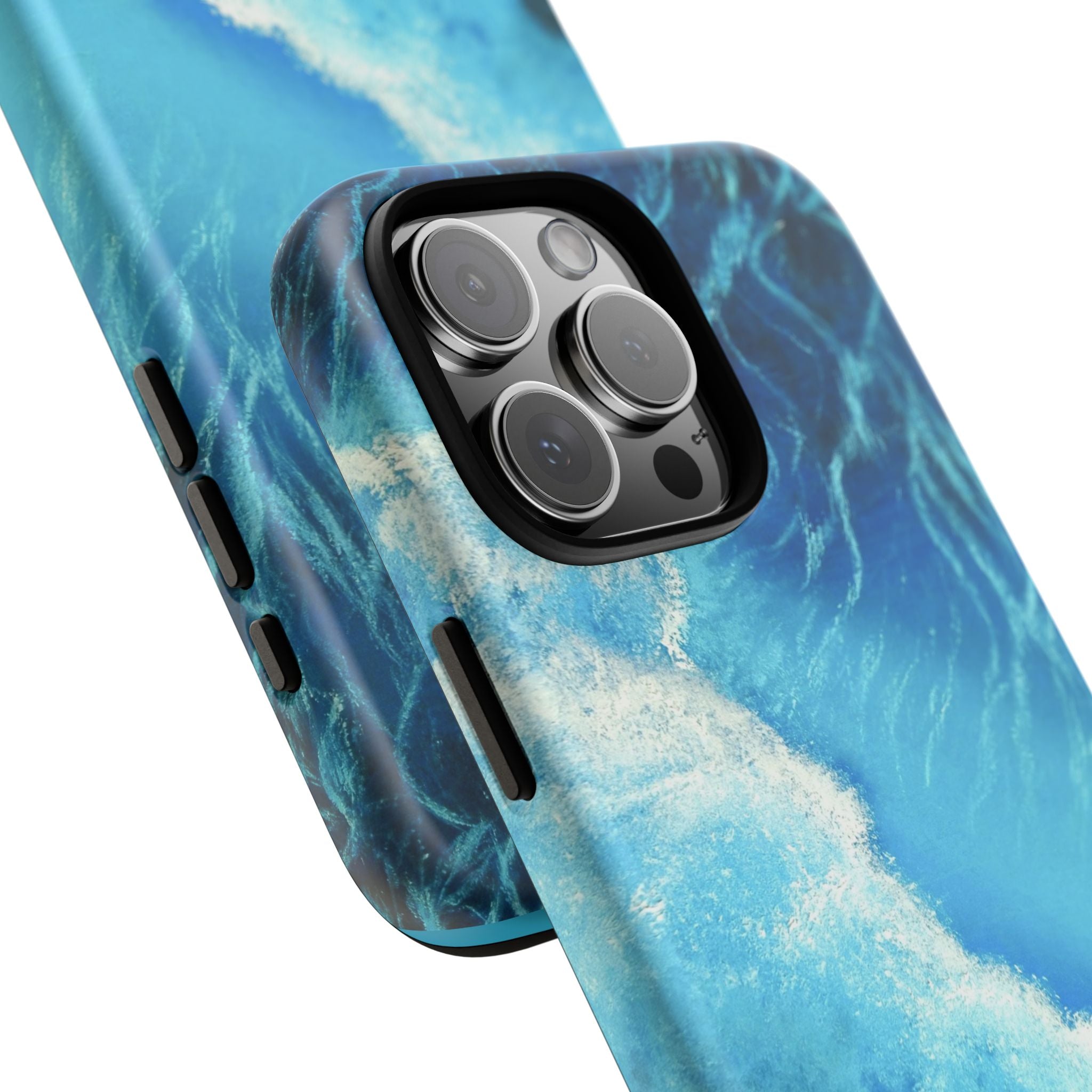 Ocean Wave Tough Phone Case — Blue Sea Water Protective Cover