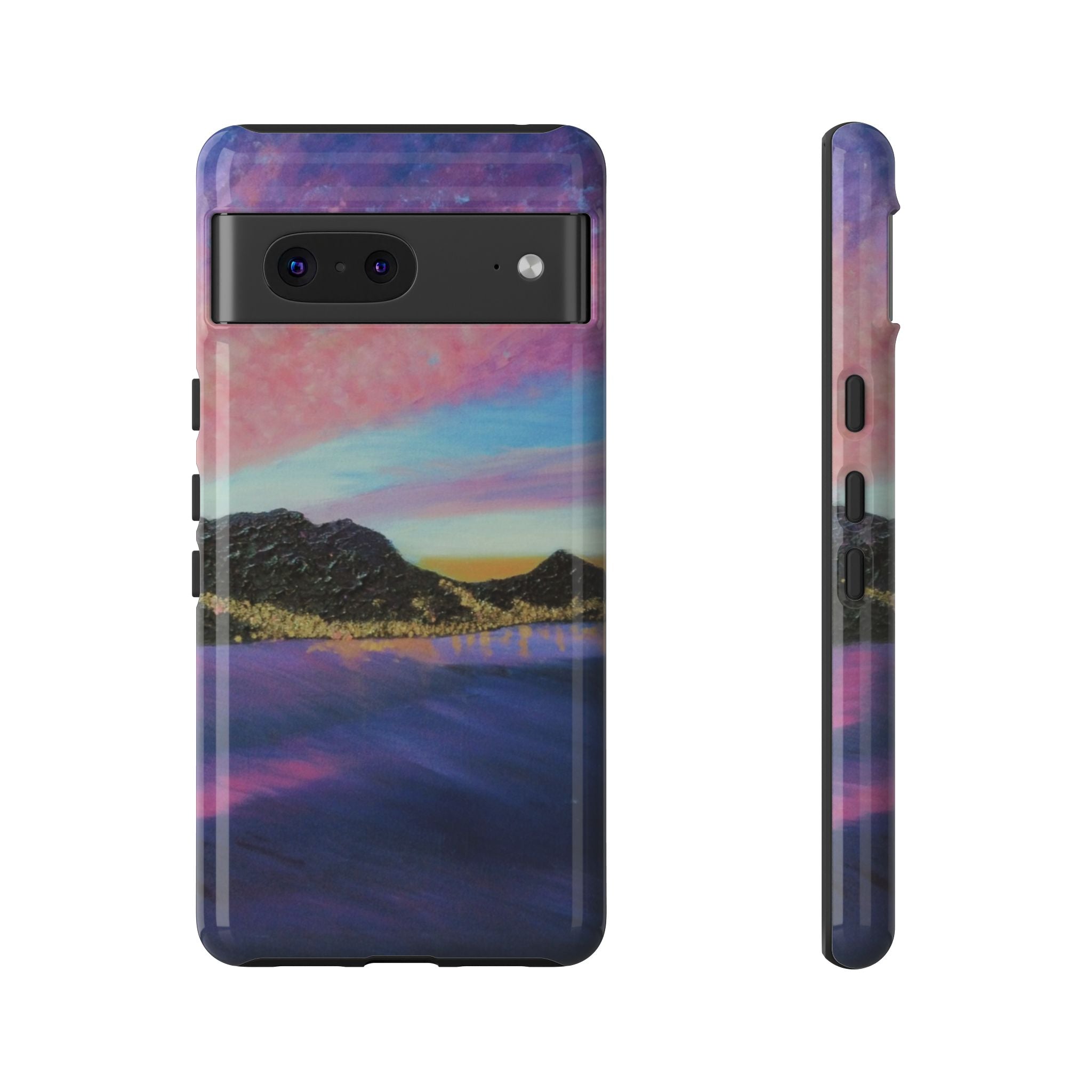 Sunset Mountain Landscape Phone Case — Colorful Sky Tough Case