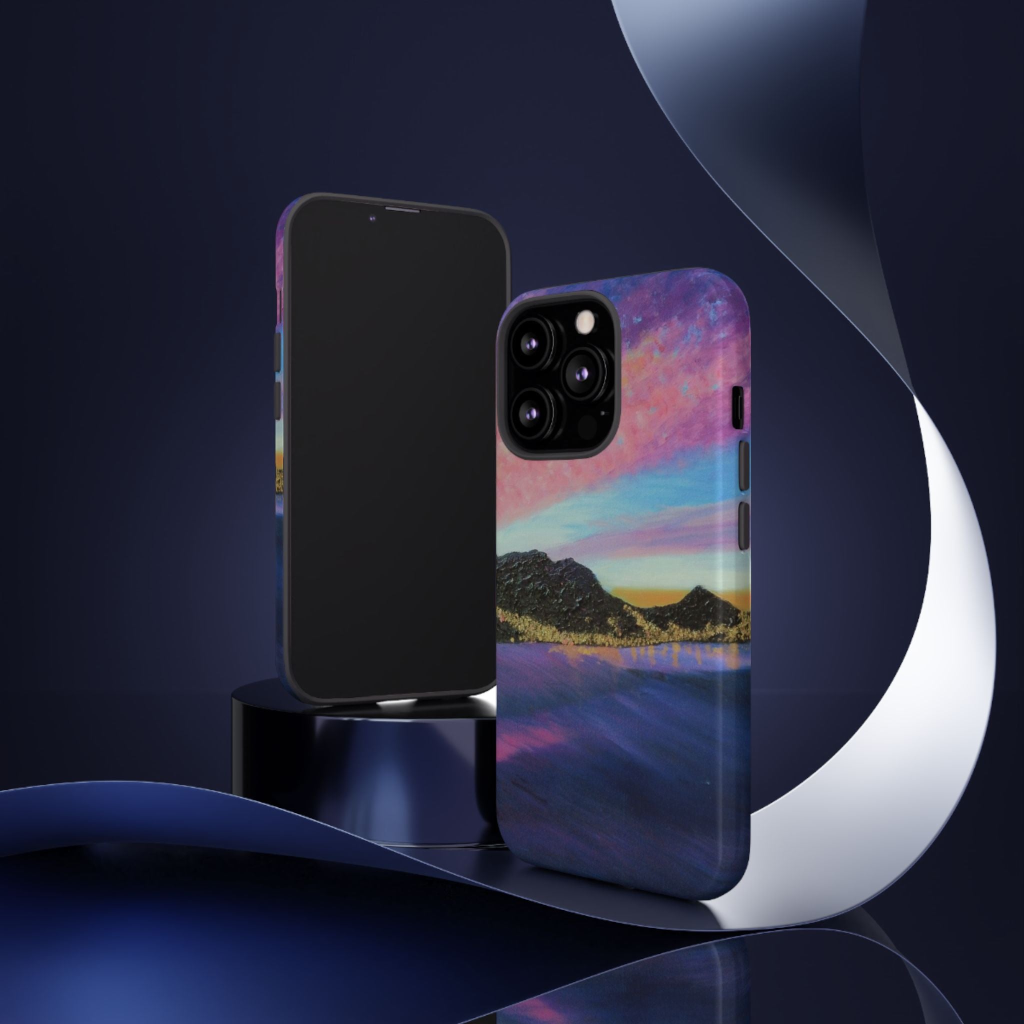 Sunset Mountain Landscape Phone Case — Colorful Sky Tough Case
