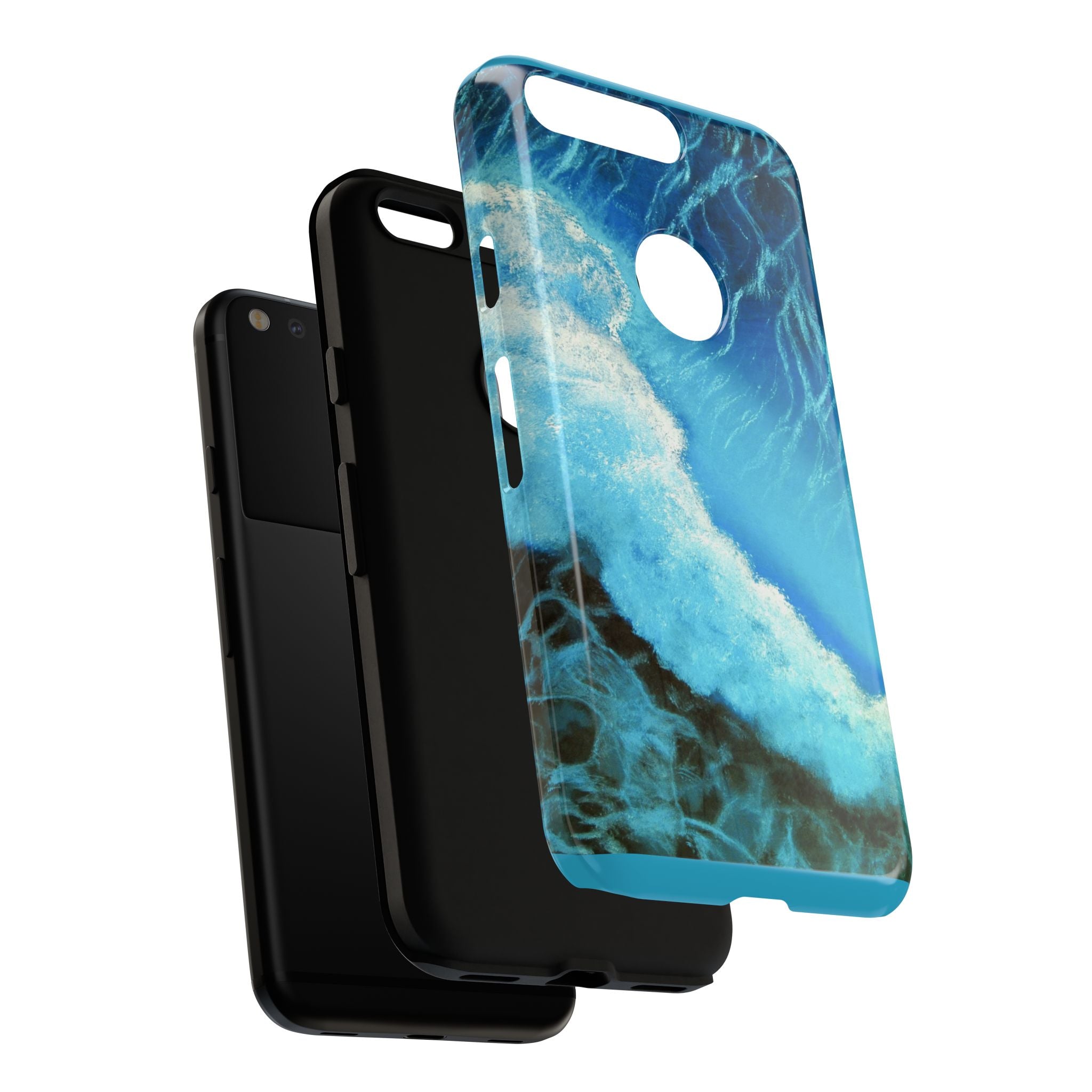 Ocean Wave Tough Phone Case — Blue Sea Water Protective Cover