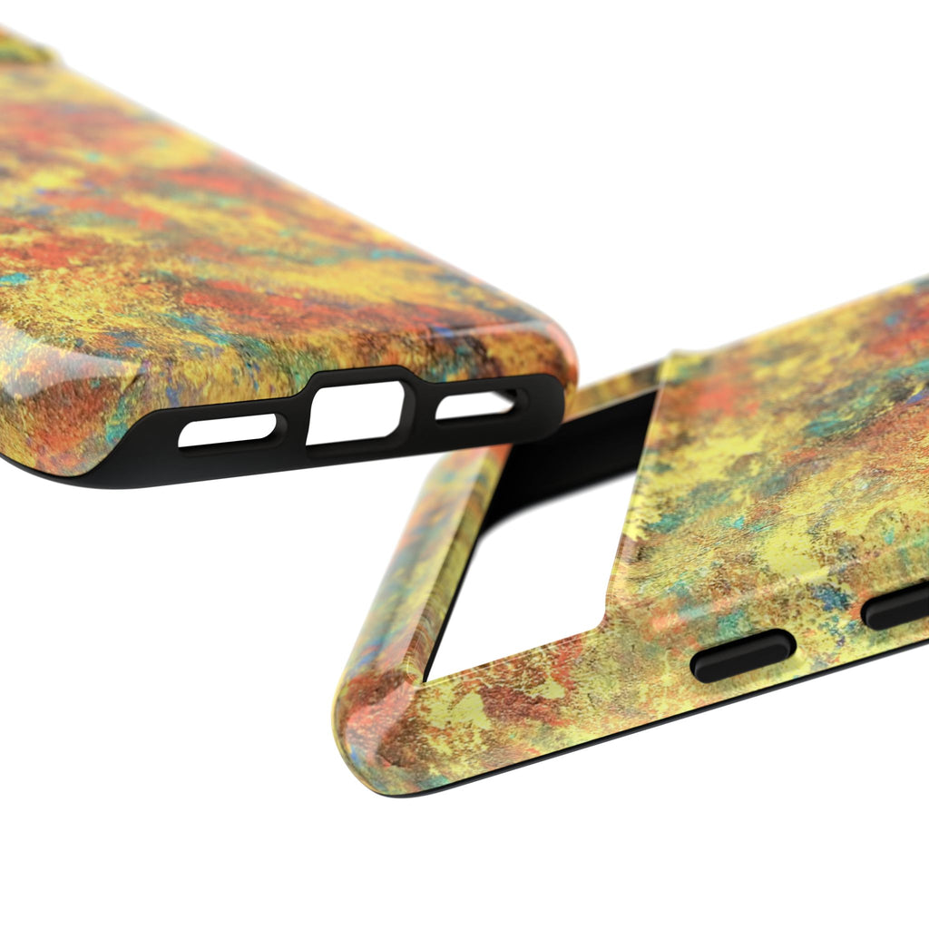 Abstract Autumn Marble Phone Case — Protective iPhone Cover with Warm Fall Colors