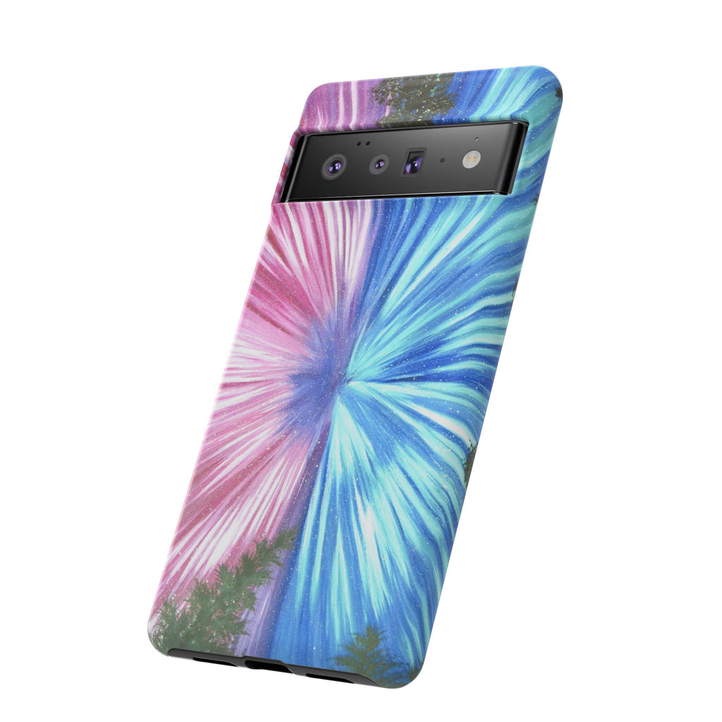 Phone Case — Pink & Blue Burst Tough Protective Case