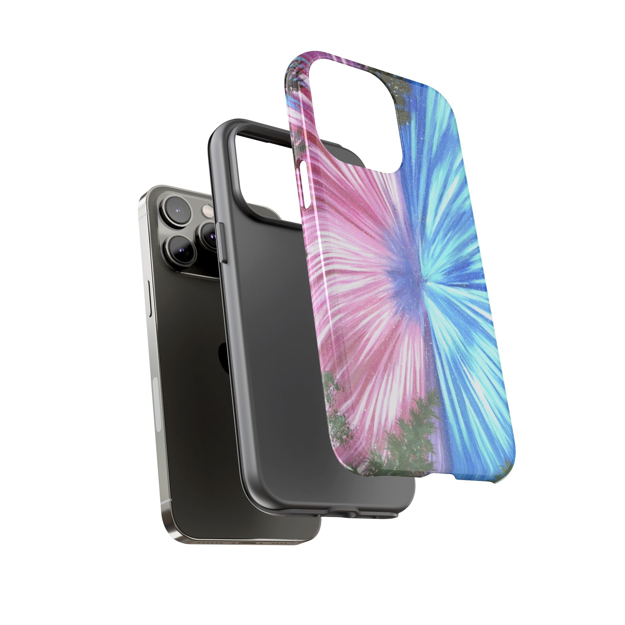 Phone Case — Pink & Blue Burst Tough Protective Case