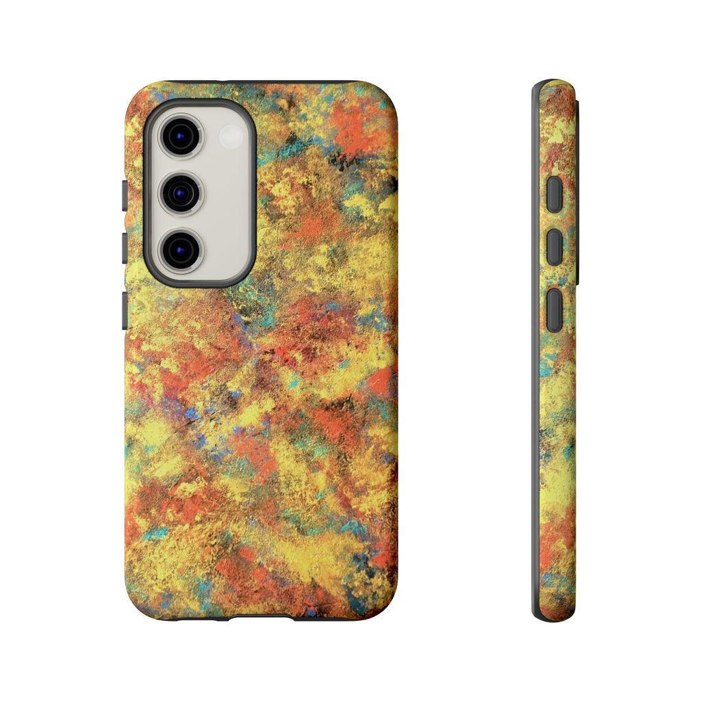 Abstract Autumn Marble Phone Case — Protective iPhone Cover with Warm Fall Colors