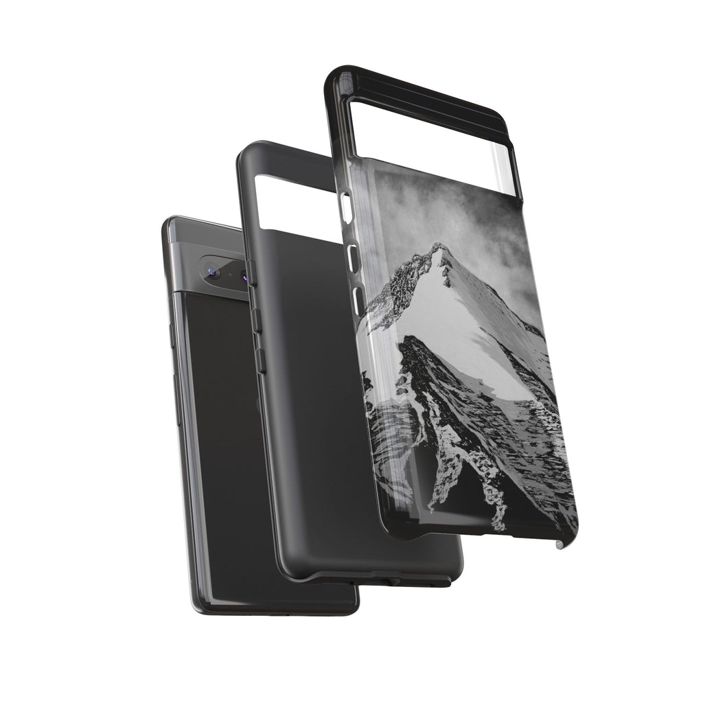 Mountain Peak Phone Case — Black & White Alpine Protective Case
