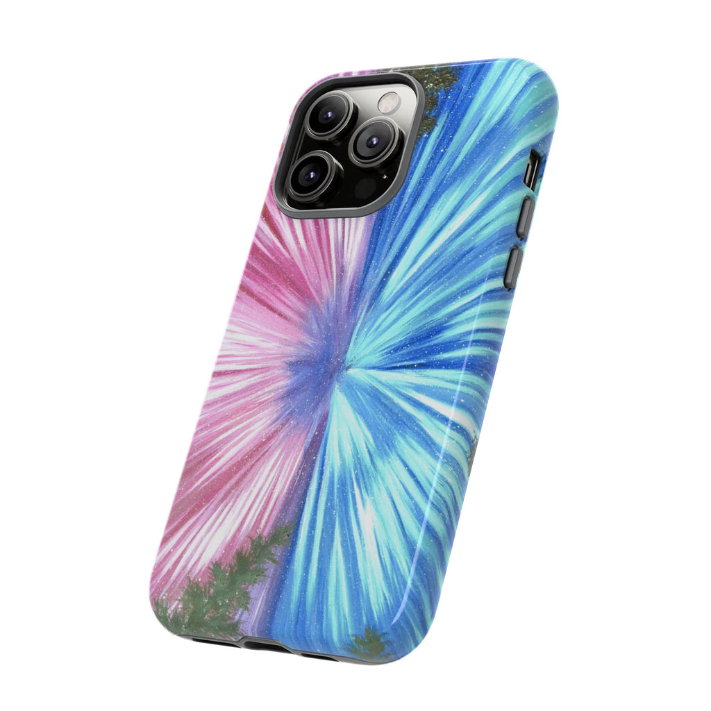 Phone Case — Pink & Blue Burst Tough Protective Case