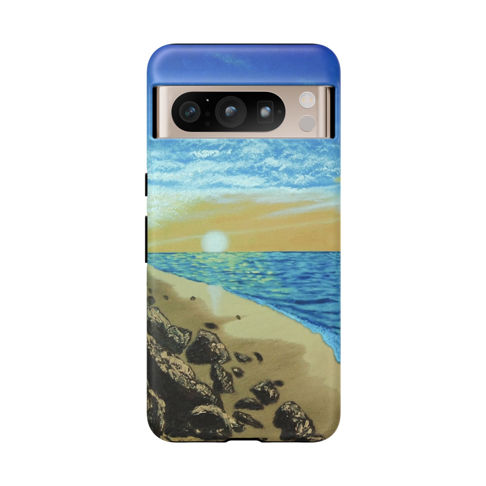 Beach Sunset Phone Case — Protective Tough Case with Coastal Shoreline Design