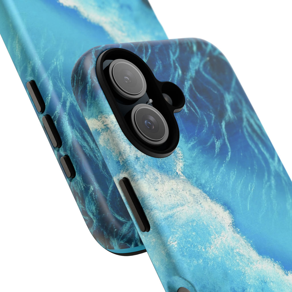 Ocean Wave Tough Phone Case — Blue Sea Water Protective Cover