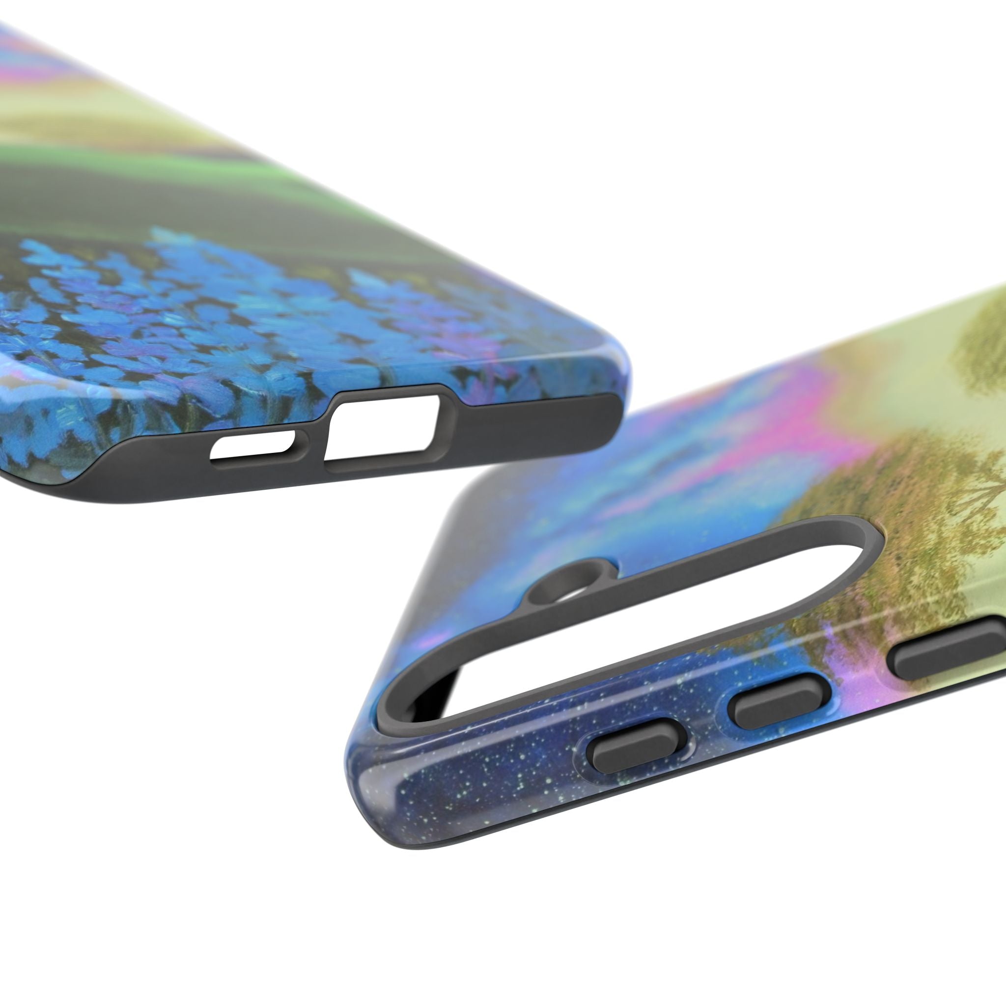 Aurora Nightscape Phone Case — Galaxy Meadow Protective Case