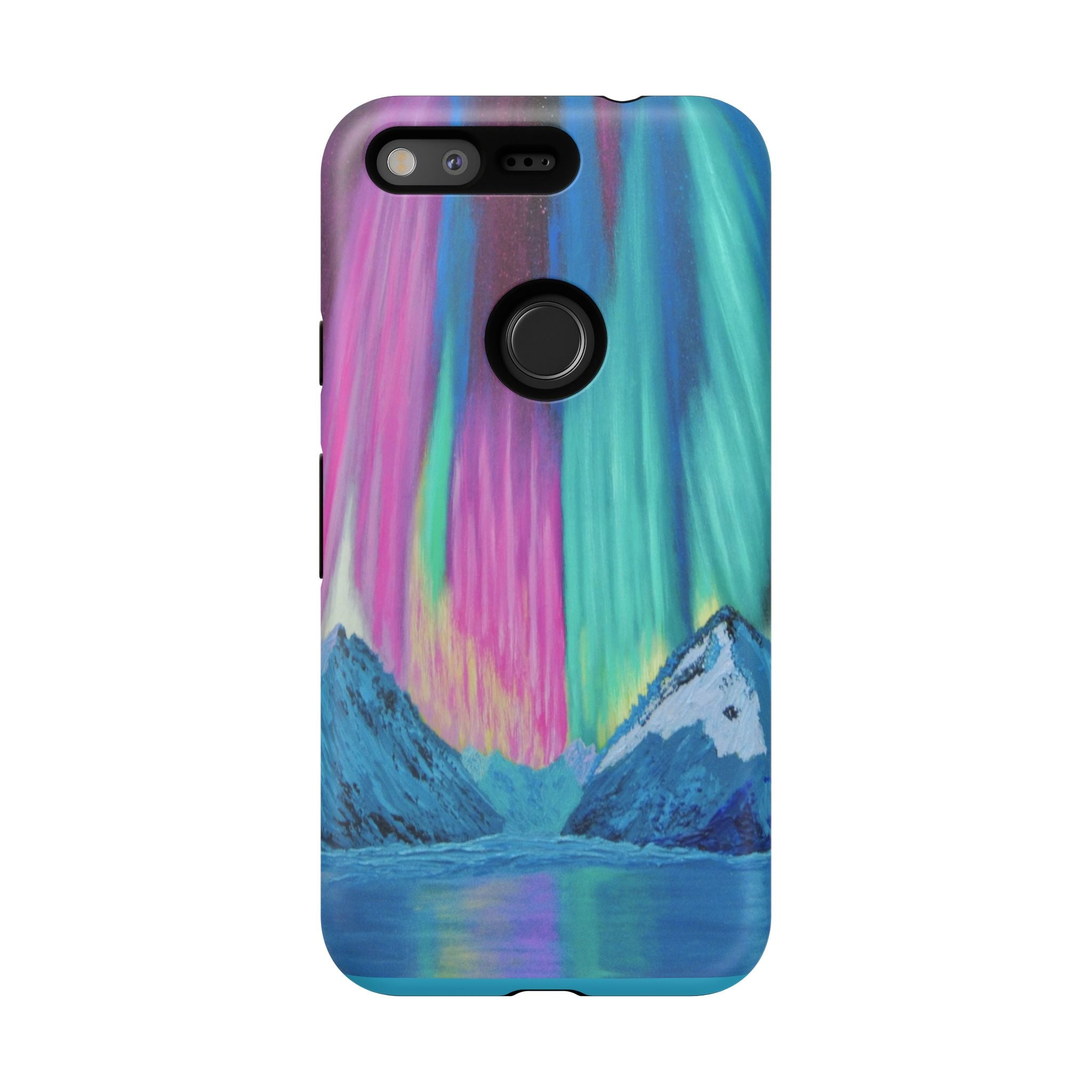 Aurora Mountain Tough Phone Case — Northern Lights Protective iPhone Cover