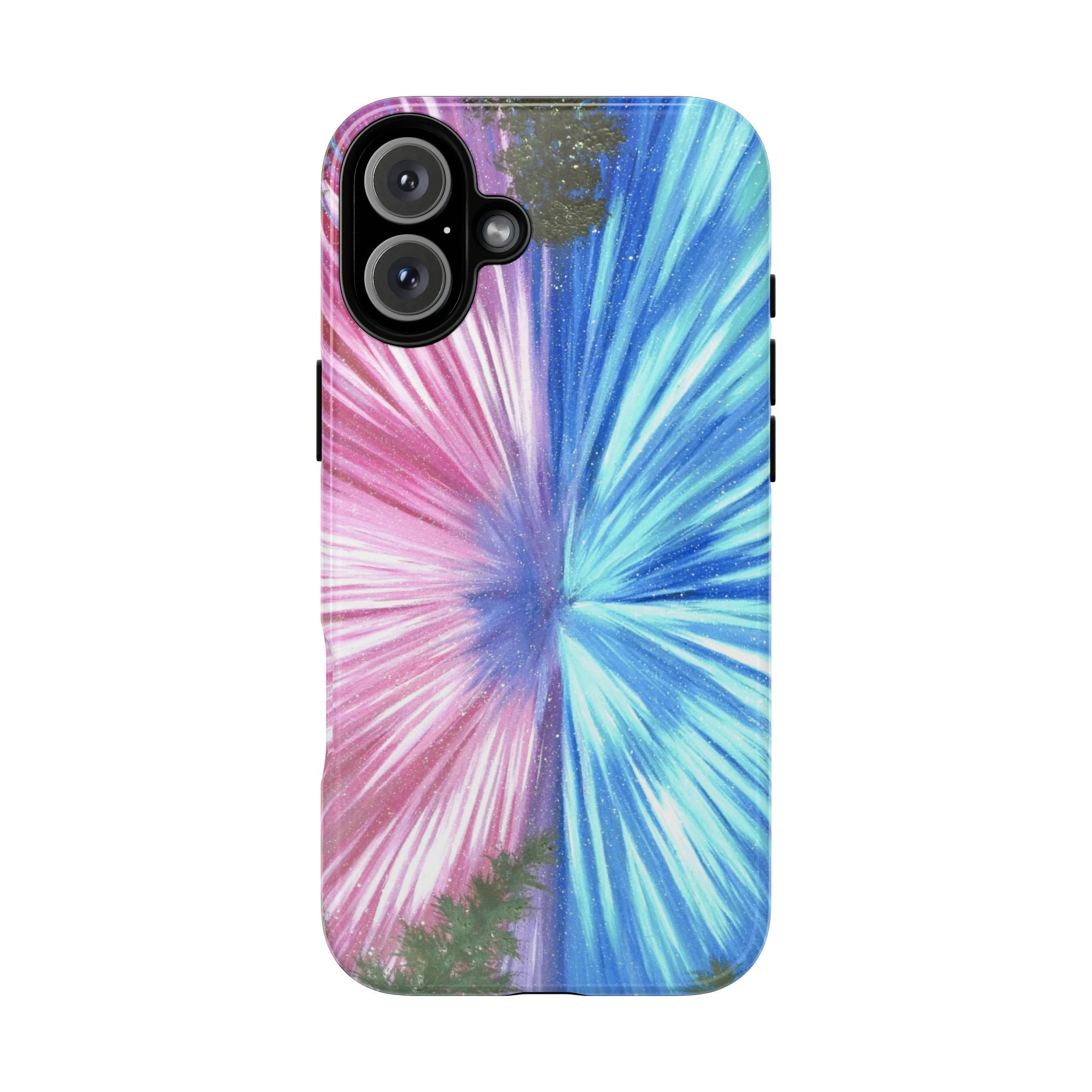 Phone Case — Pink & Blue Burst Tough Protective Case