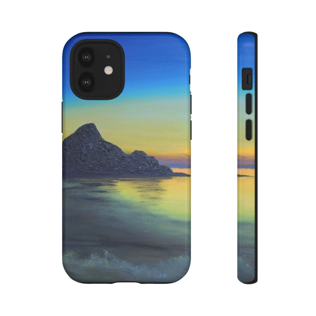 Sunset Cove Phone Case — Durable Protective Tough Case with Tranquil Beach Landscape