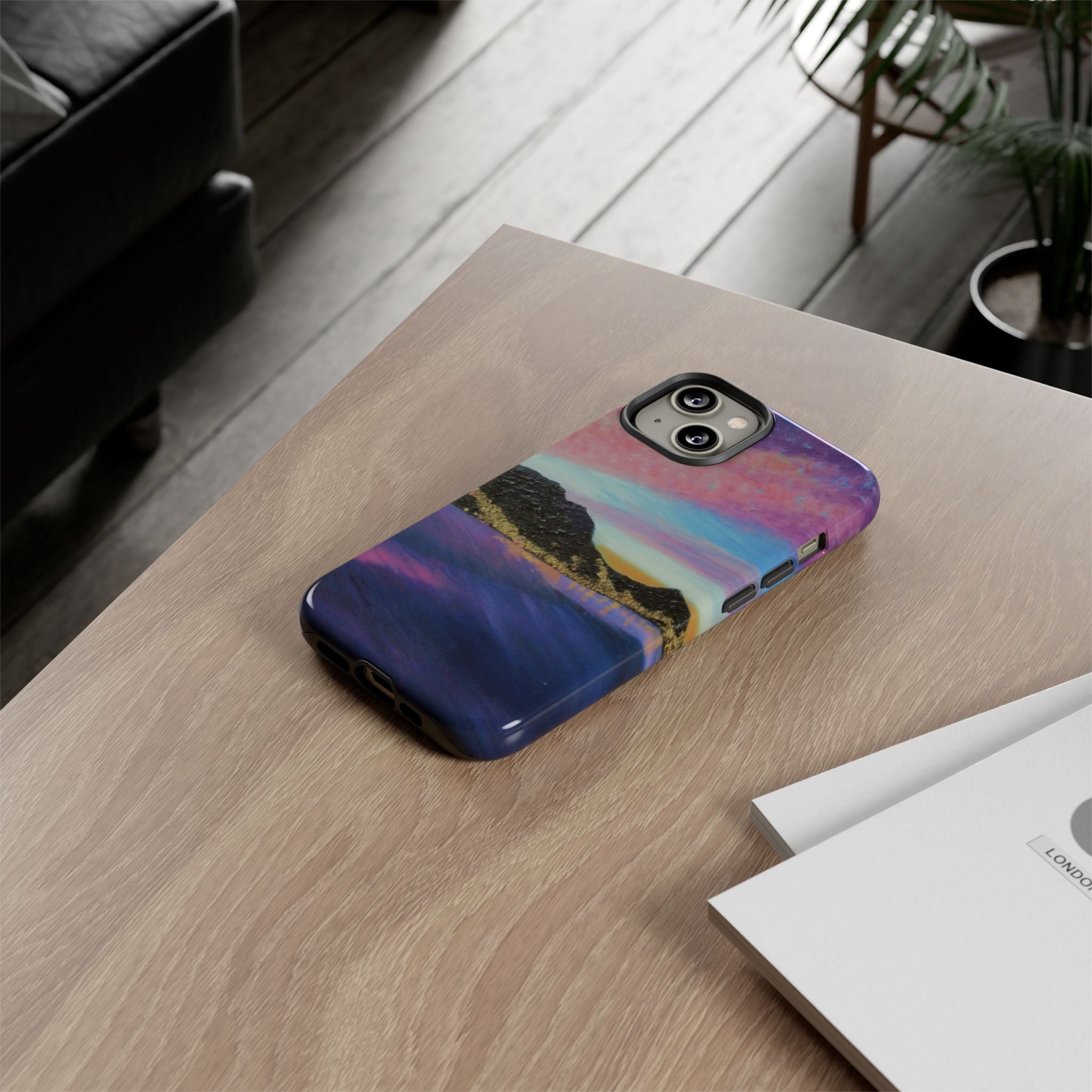 Sunset Mountain Landscape Phone Case — Colorful Sky Tough Case