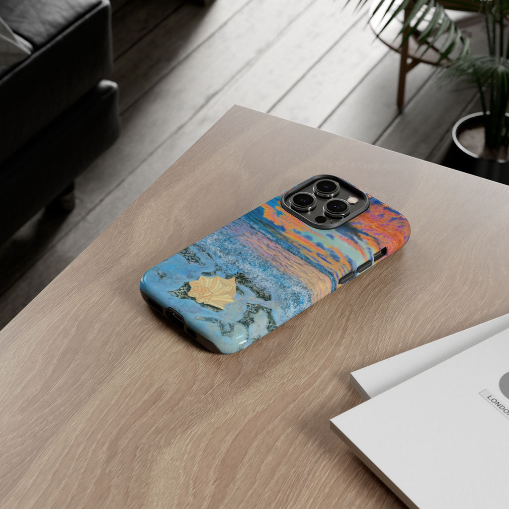 Beach Sunset Phone Case — Tropical Ocean Waves Protective iPhone Cover