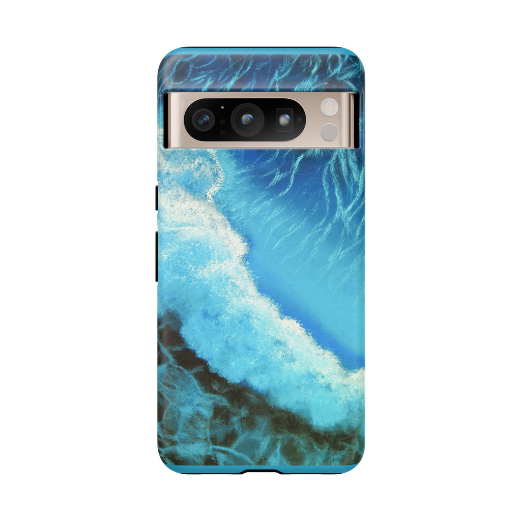 Ocean Wave Tough Phone Case — Blue Sea Water Protective Cover