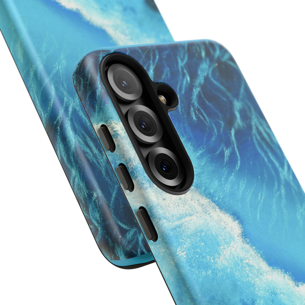 Ocean Wave Tough Phone Case — Blue Sea Water Protective Cover