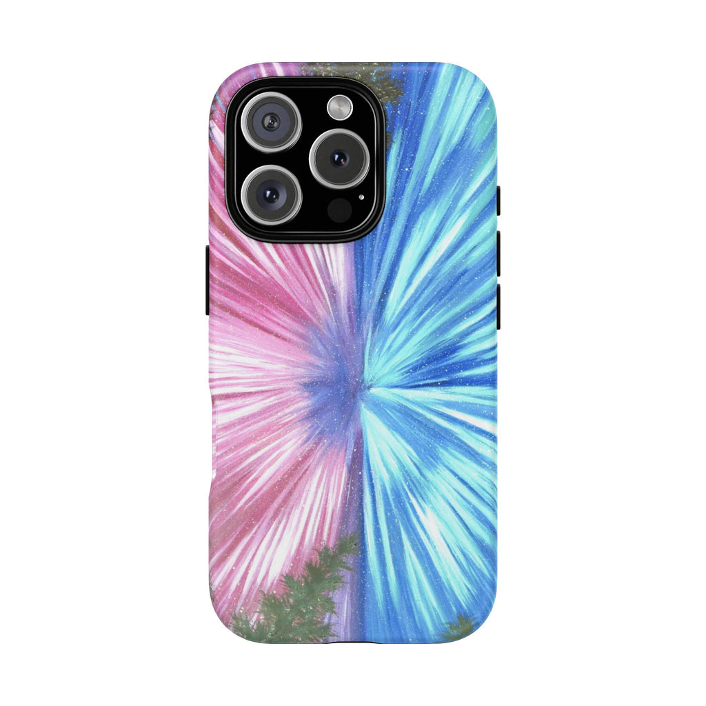 Phone Case — Pink & Blue Burst Tough Protective Case