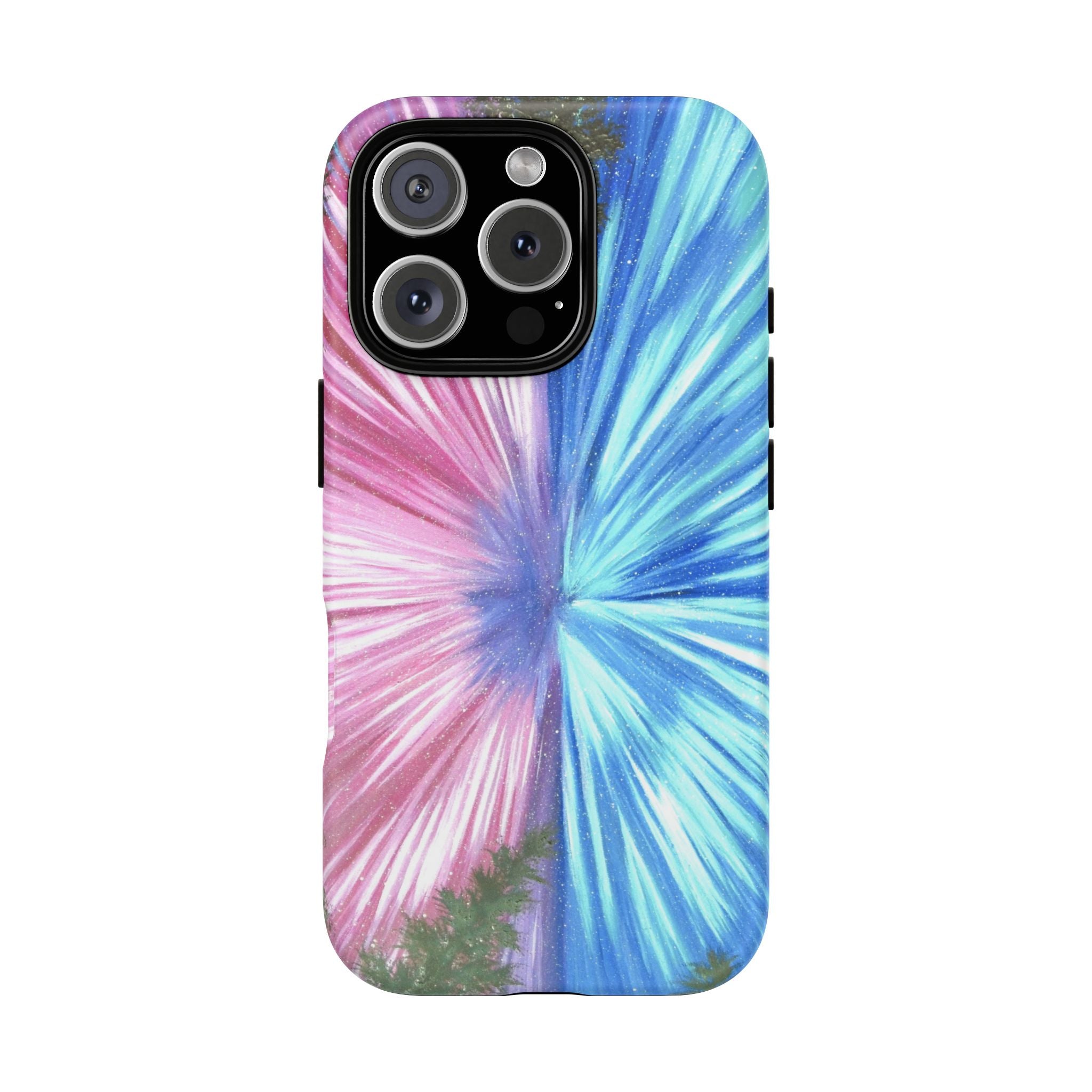 Phone Case — Pink & Blue Burst Tough Protective Case