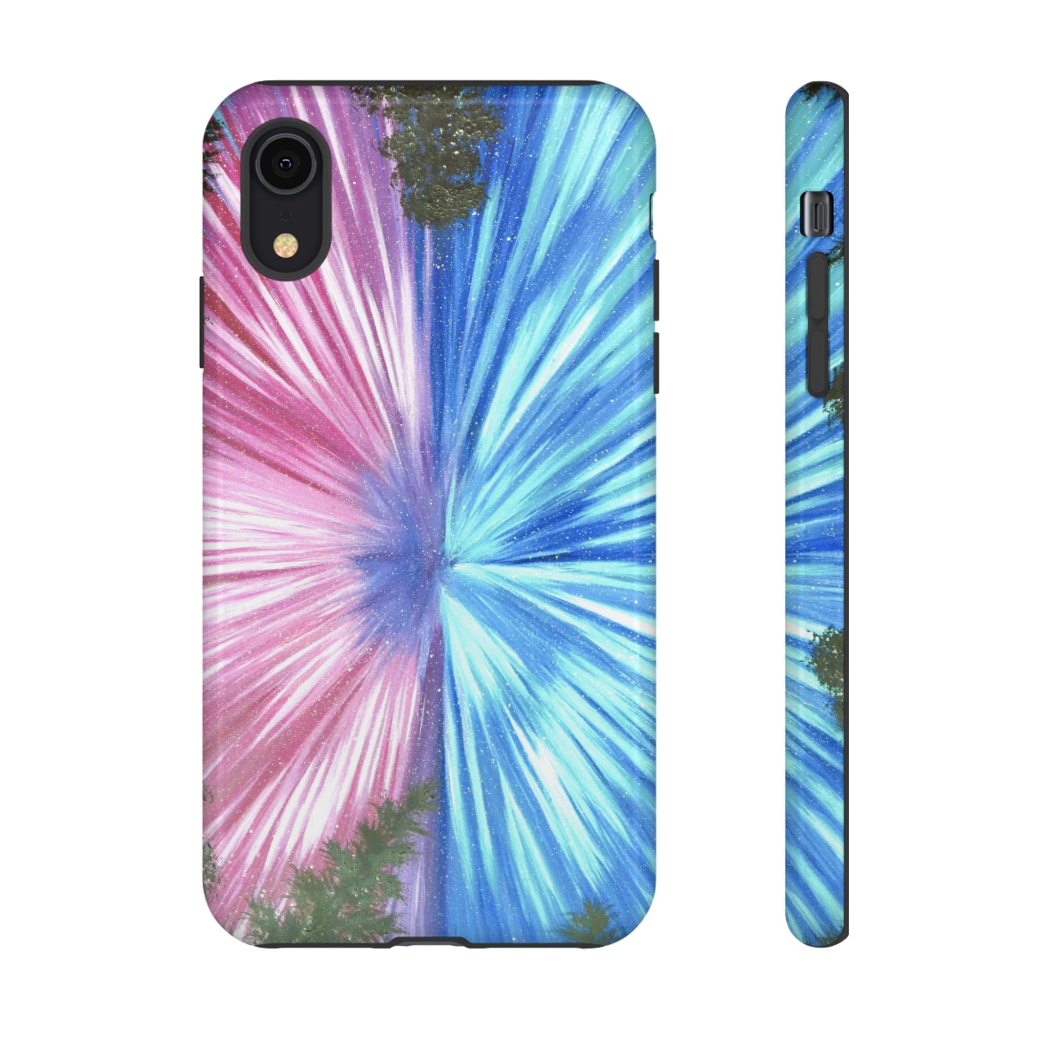 Phone Case — Pink & Blue Burst Tough Protective Case