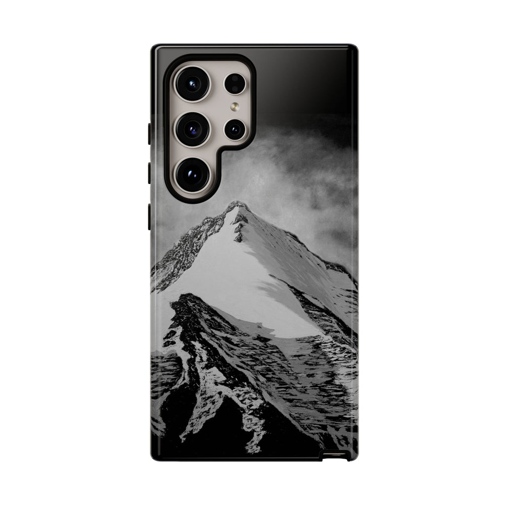 Mountain Peak Phone Case — Black & White Alpine Protective Case