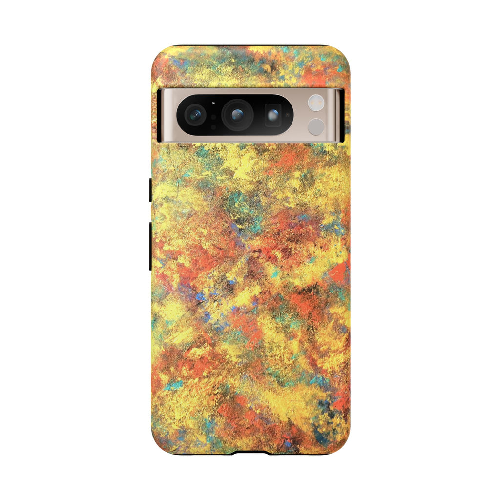 Abstract Autumn Marble Phone Case — Protective iPhone Cover with Warm Fall Colors