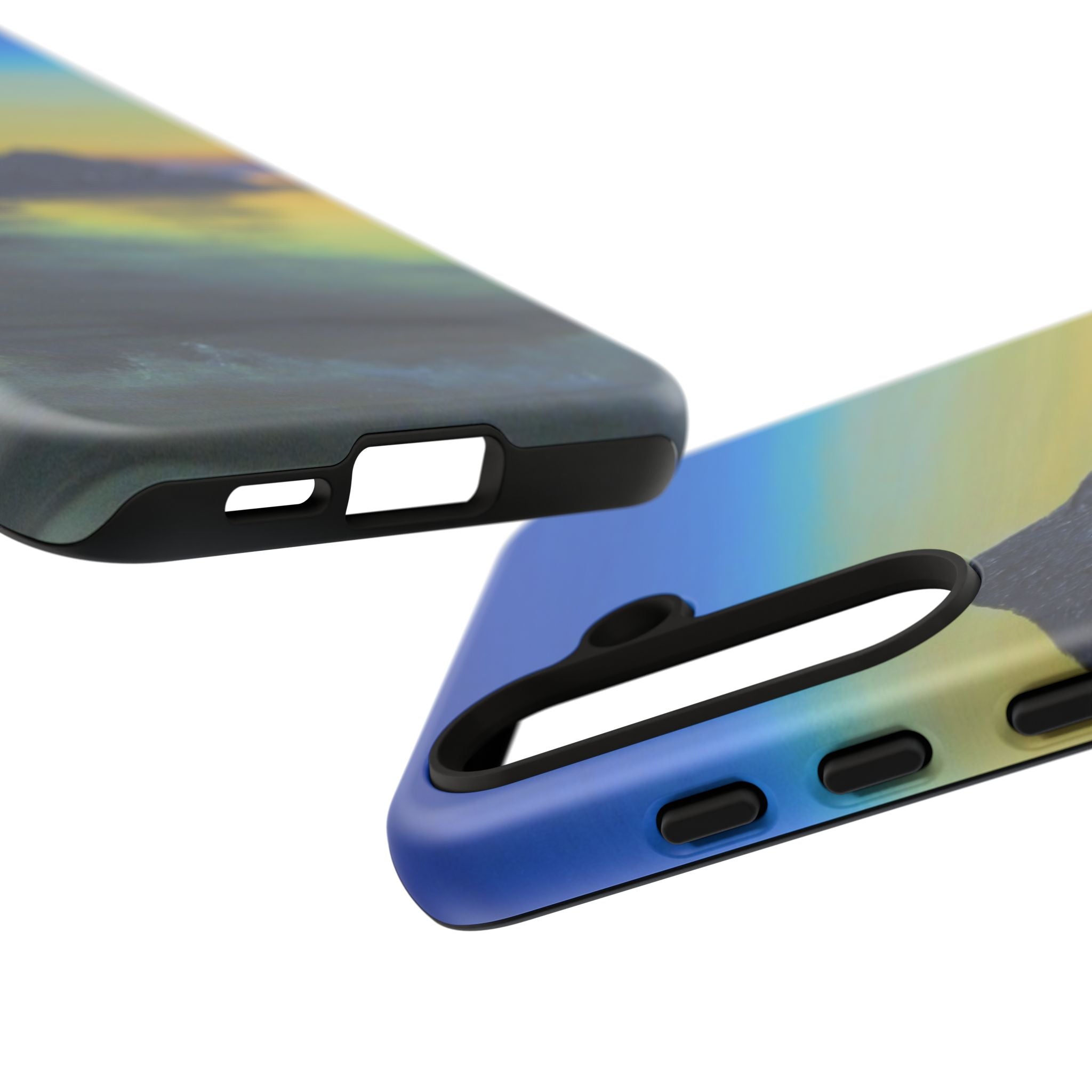 Sunset Cove Phone Case — Durable Protective Tough Case with Tranquil Beach Landscape