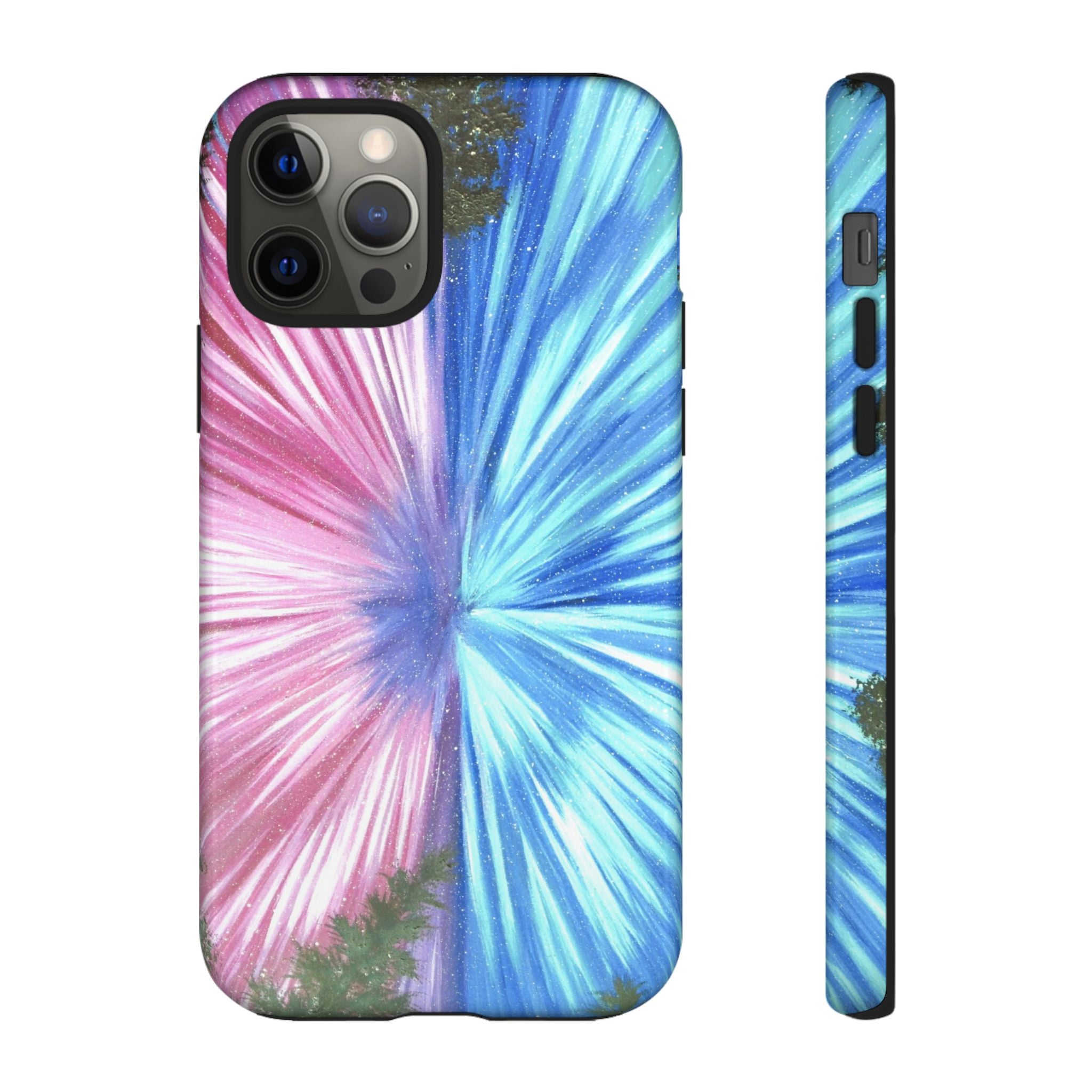 Phone Case — Pink & Blue Burst Tough Protective Case
