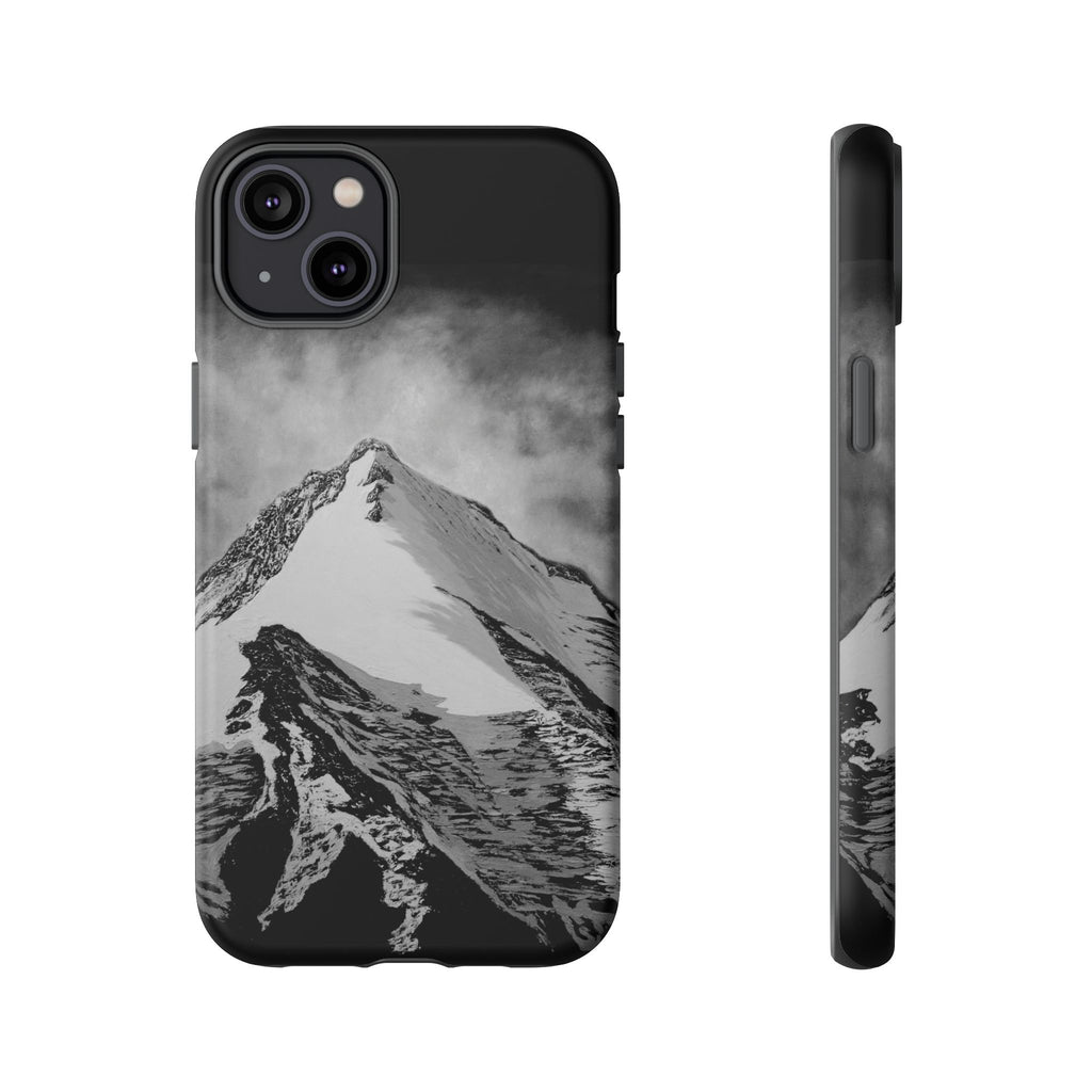 Mountain Peak Phone Case — Black & White Alpine Protective Case