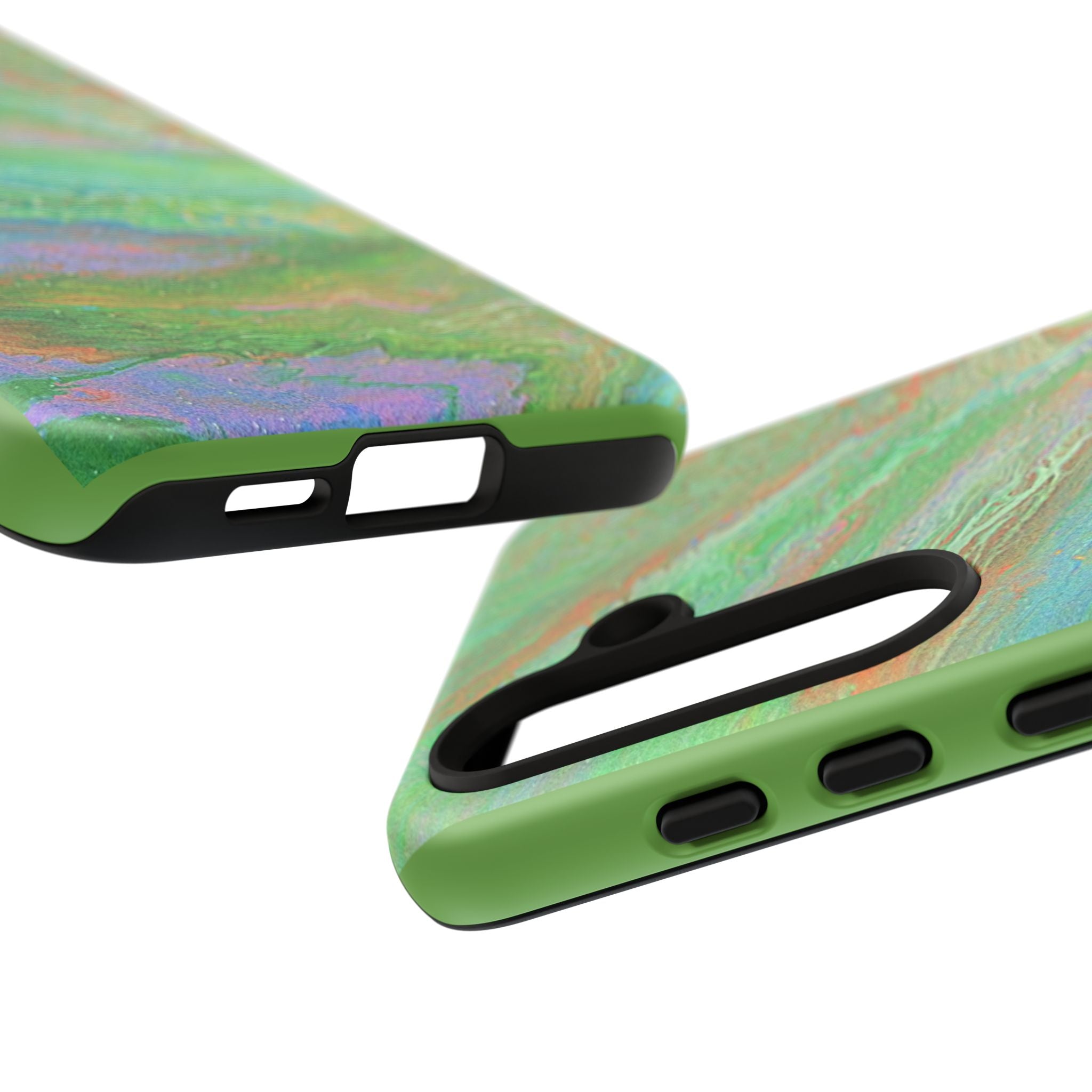 Marbled Green Abstract Phone Case — Protective Tough Case for iPhone