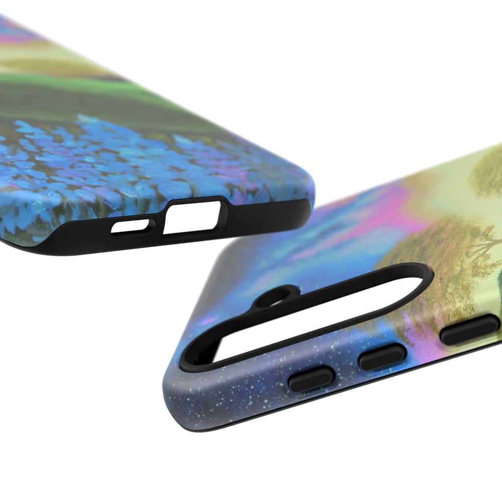 Aurora Nightscape Phone Case — Galaxy Meadow Protective Case