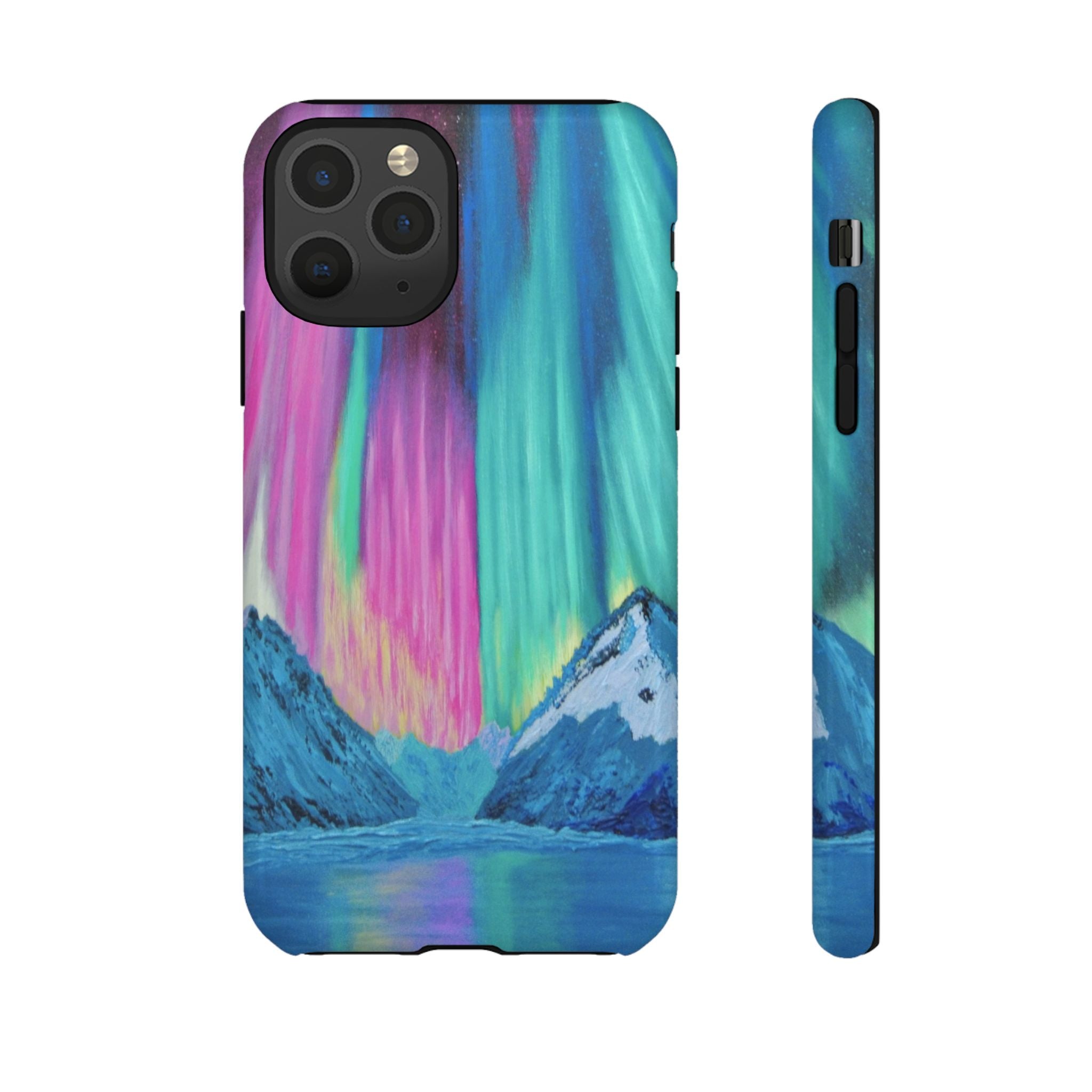 Aurora Mountain Tough Phone Case — Northern Lights Protective iPhone Cover