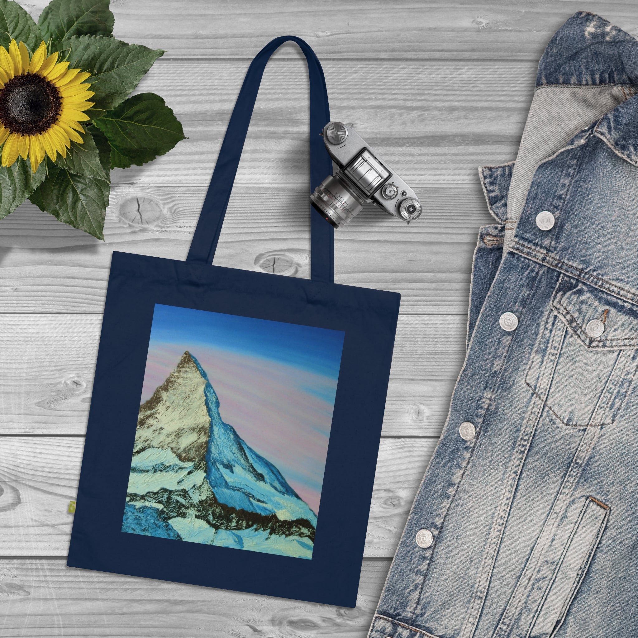 Mountain Sunrise Organic Cotton Tote Bag — Scenic Matterhorn Print