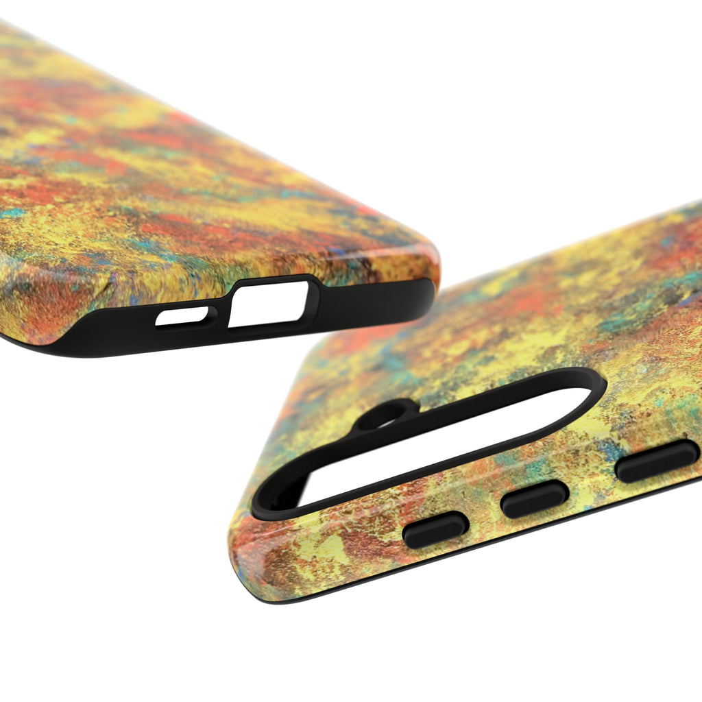 Abstract Autumn Marble Phone Case — Protective iPhone Cover with Warm Fall Colors
