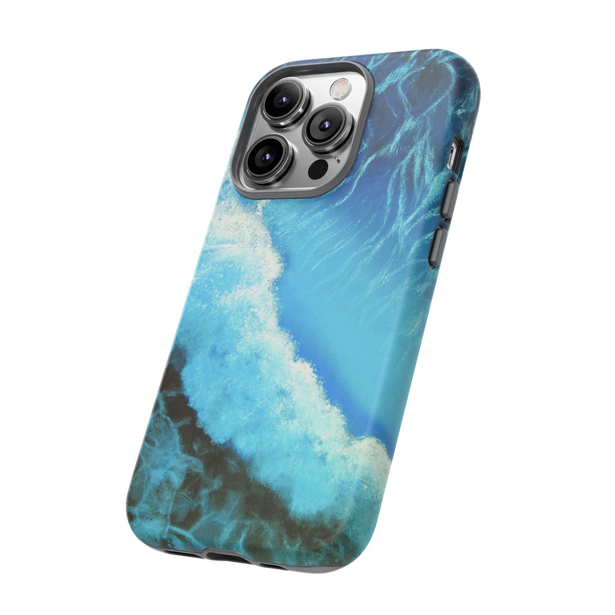 Ocean Wave Tough Phone Case — Blue Sea Water Protective Cover