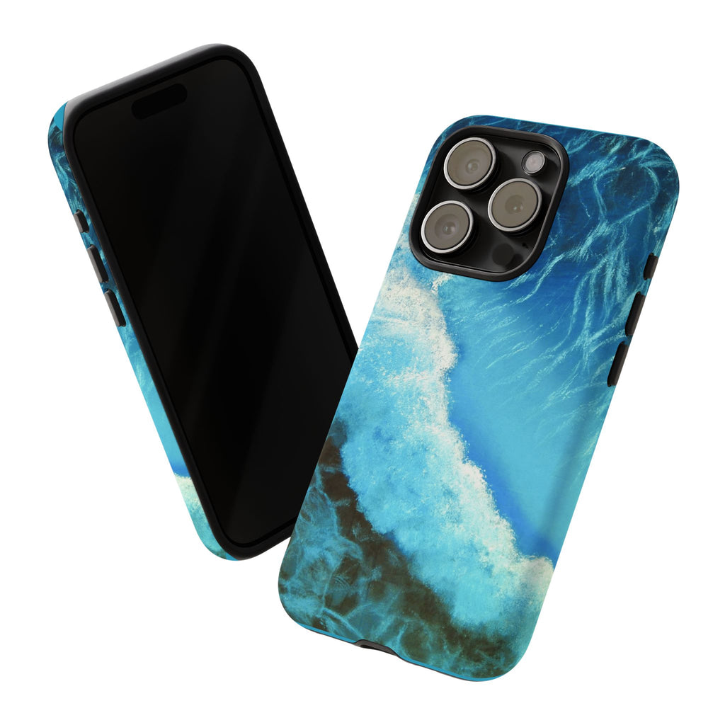 Ocean Wave Tough Phone Case — Blue Sea Water Protective Cover
