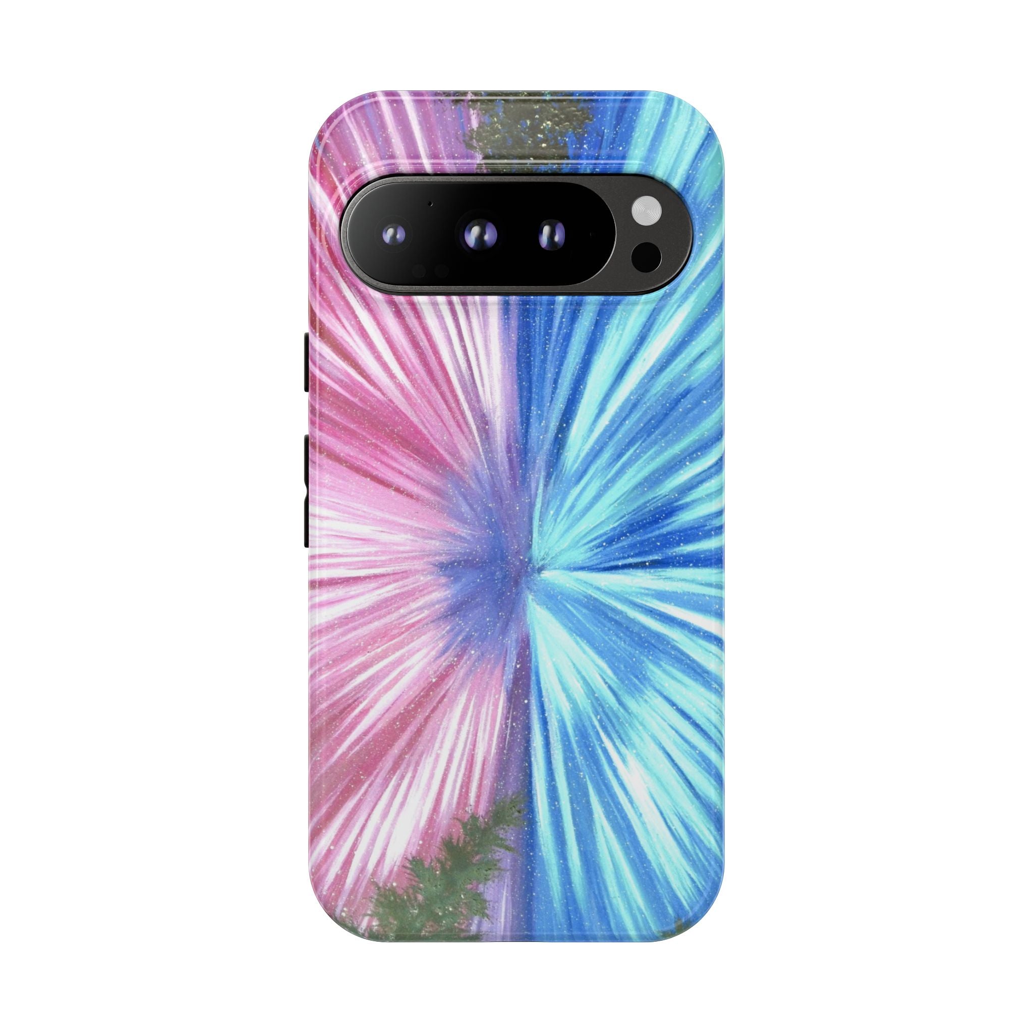 Phone Case — Pink & Blue Burst Tough Protective Case