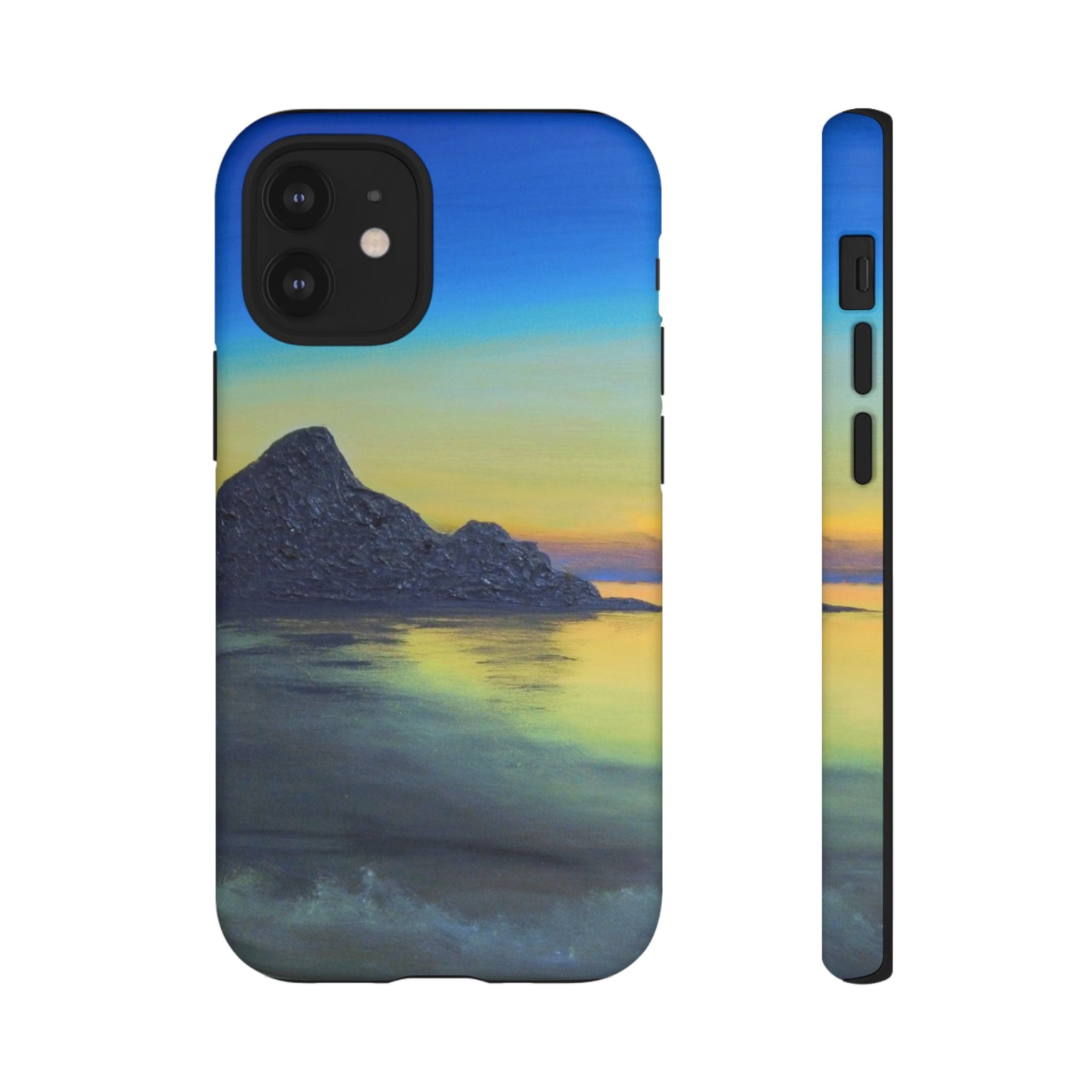 Sunset Cove Phone Case — Durable Protective Tough Case with Tranquil Beach Landscape
