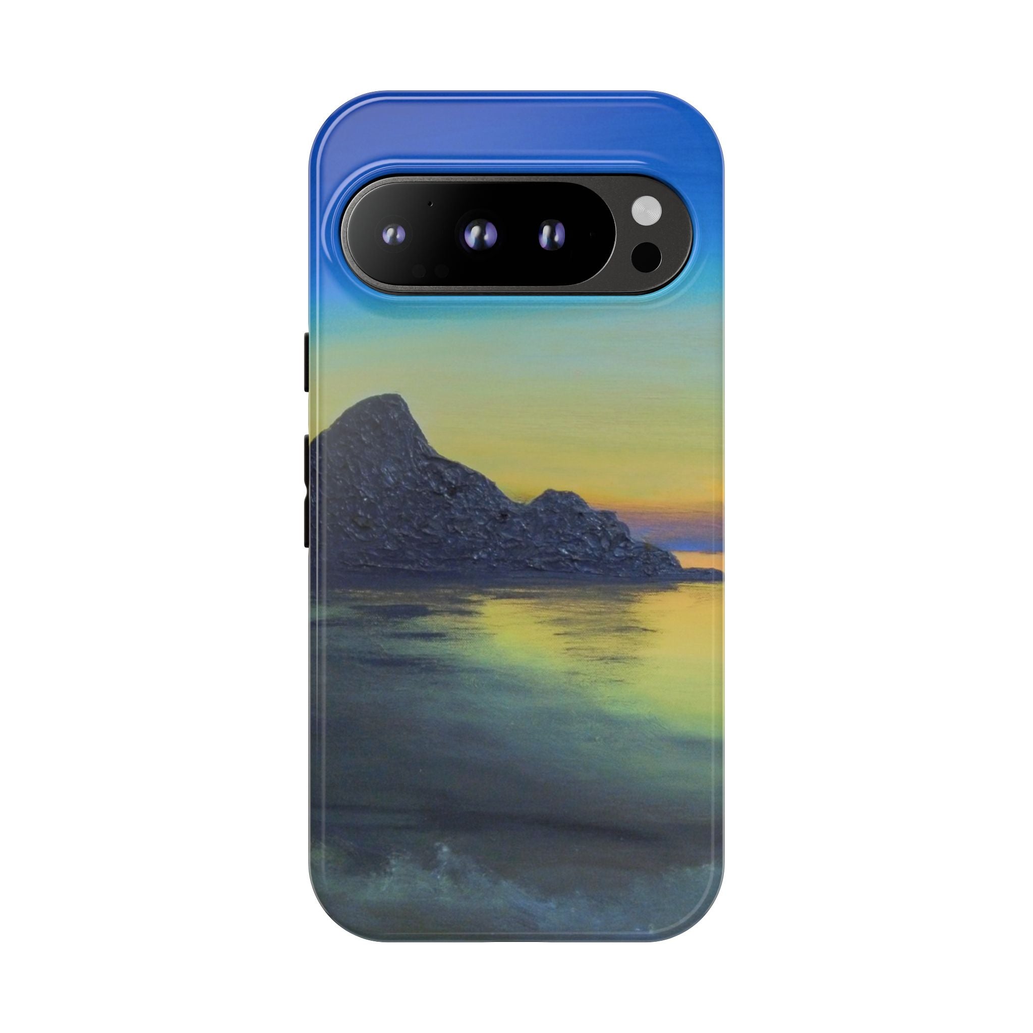 Sunset Cove Phone Case — Durable Protective Tough Case with Tranquil Beach Landscape