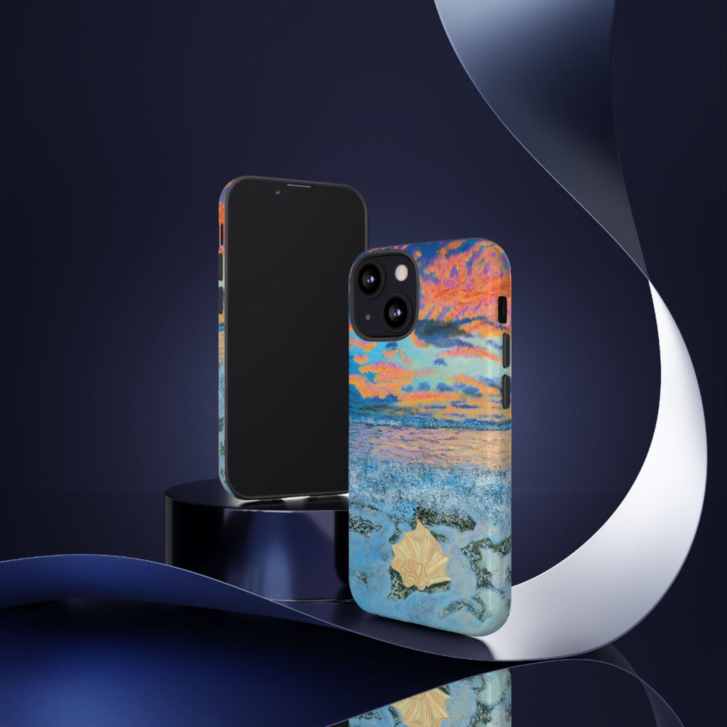 Beach Sunset Phone Case — Tropical Ocean Waves Protective iPhone Cover